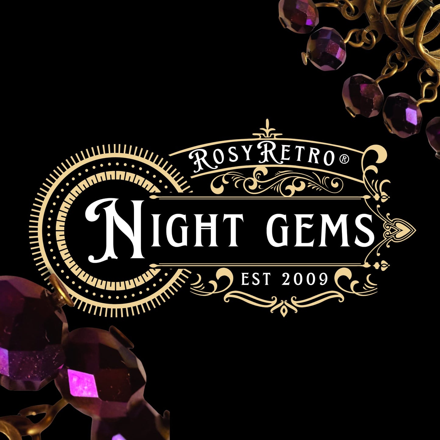 Purple Crystal Stitch Markers - Night Gems