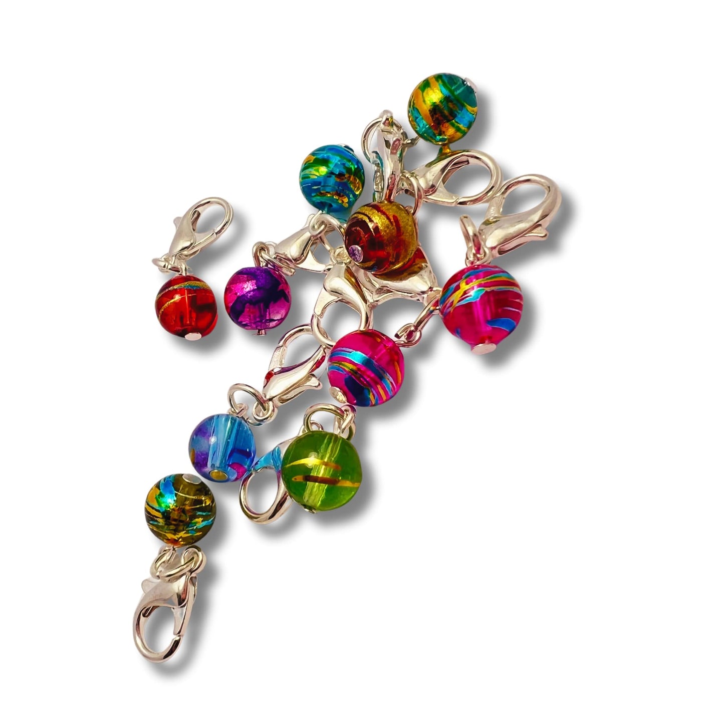 Glass Crochet Stitch Markers - Bombay Summer