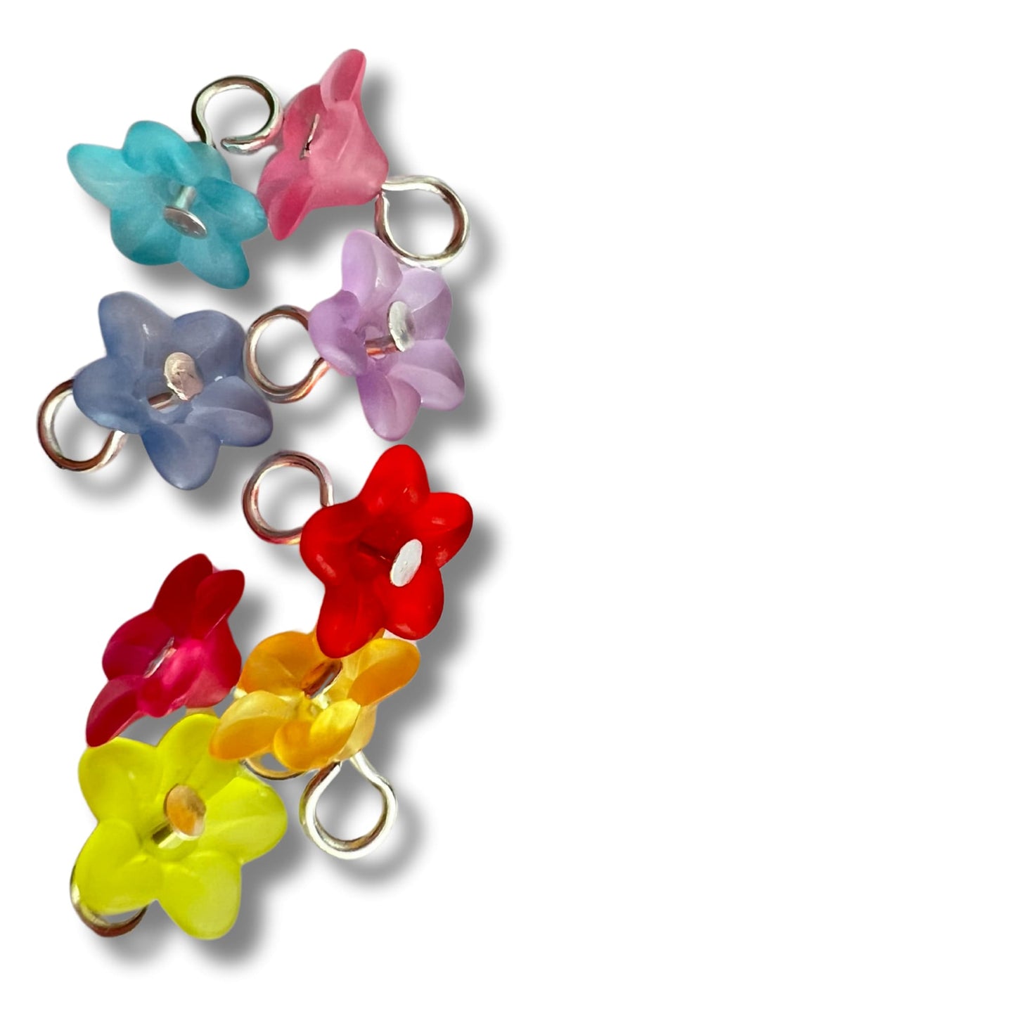 Stitch Markers for Sock & Lace Knitting , snag free - Teeny Flowers