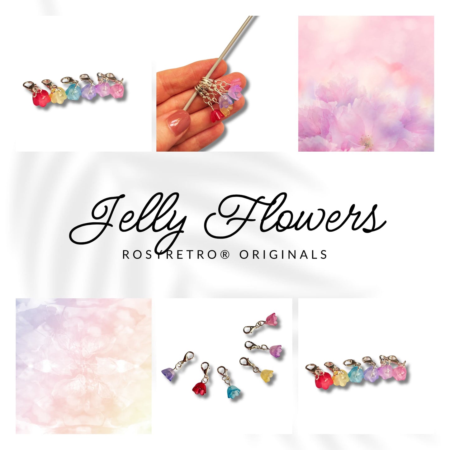 Crochet Stitch Markers - Jelly Flowers