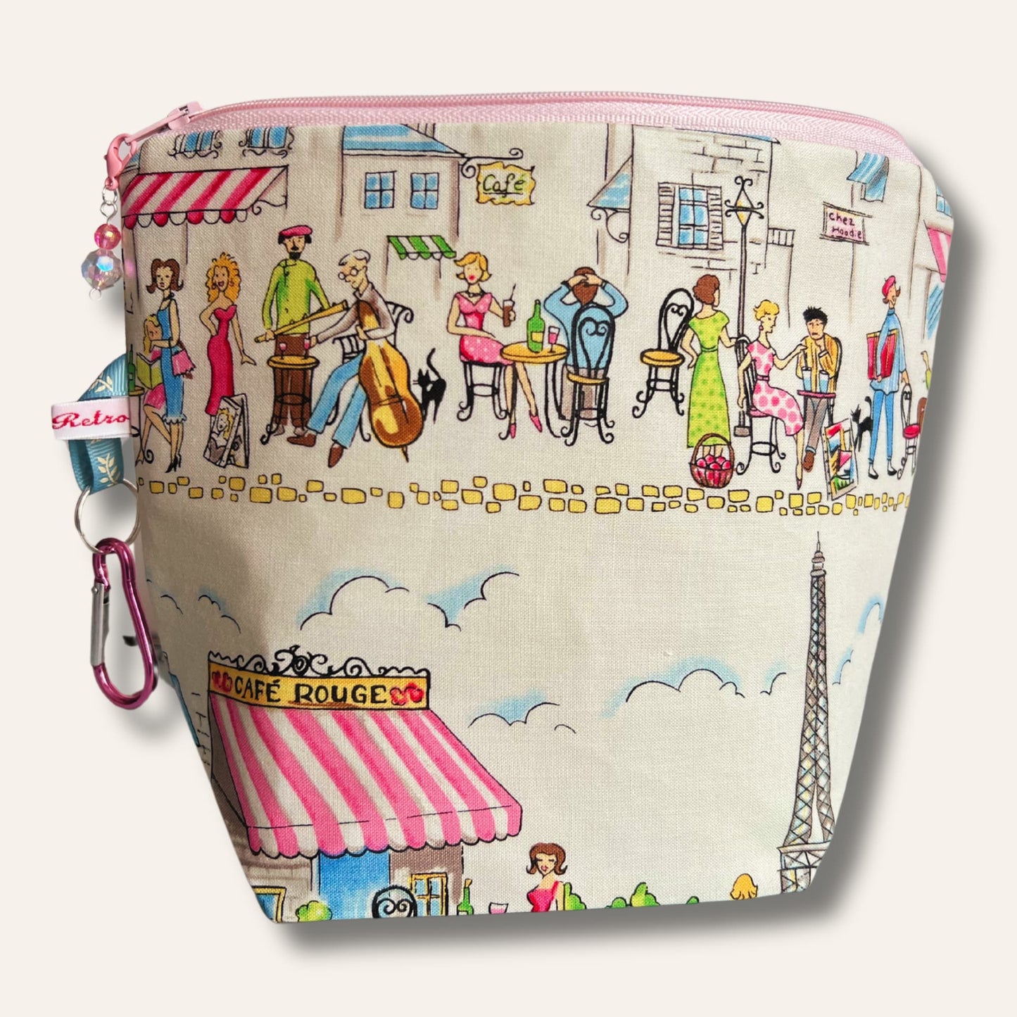 Knitting Project Bag - Fabric by Michael Miller - Paris