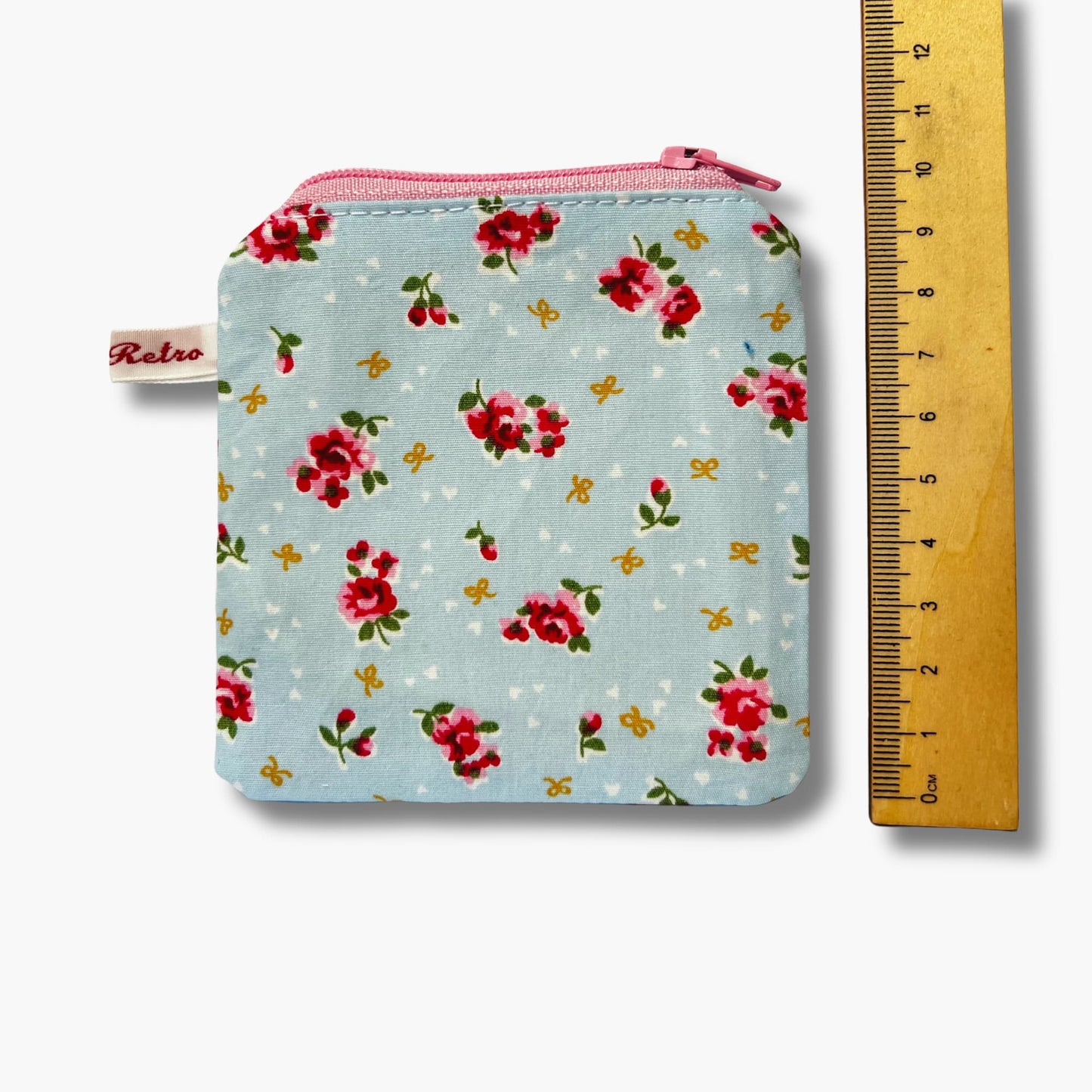 Pale Blue Mini Floral Rose Knitting Case for Portable Projects
