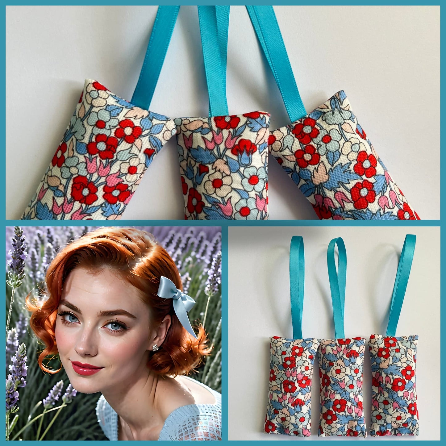 Scented Lavender bags - Liberty Fabric - Piccadilly Poppy