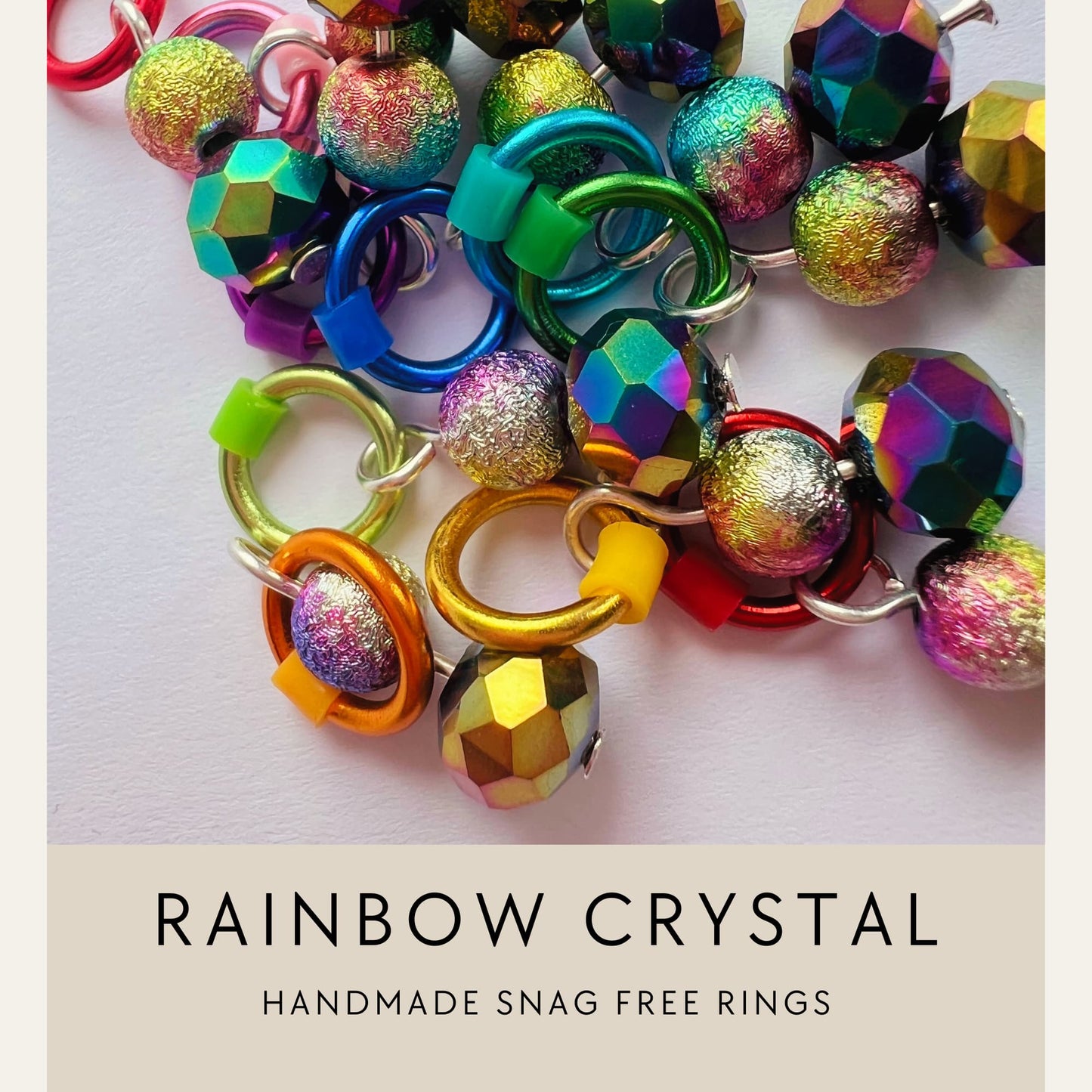 Rainbow Stitch Markers for Knitting - Festival of Colour