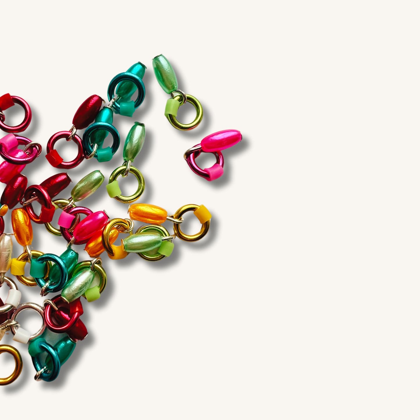 Rainbow Mini Stitch Markers for Sock & Lace Knitting - Snag Free - Sock Pips