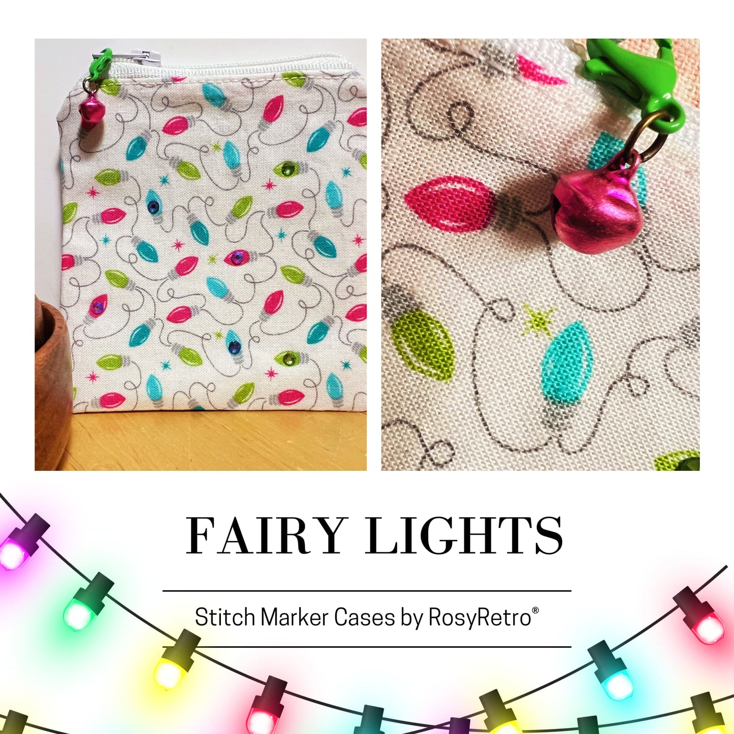 Christmas Knitting case Limited edition - Fairy Lights