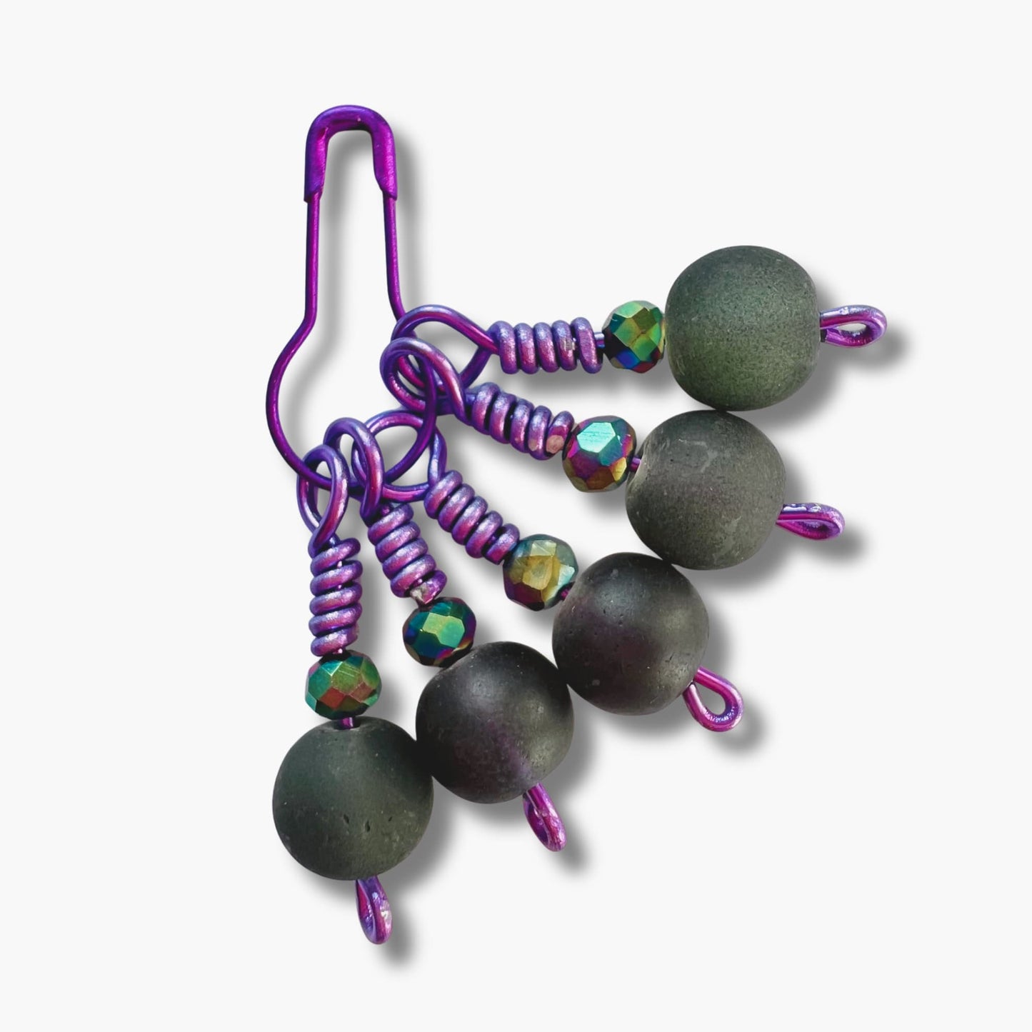 Black stitch markers for Knitting - Hipster