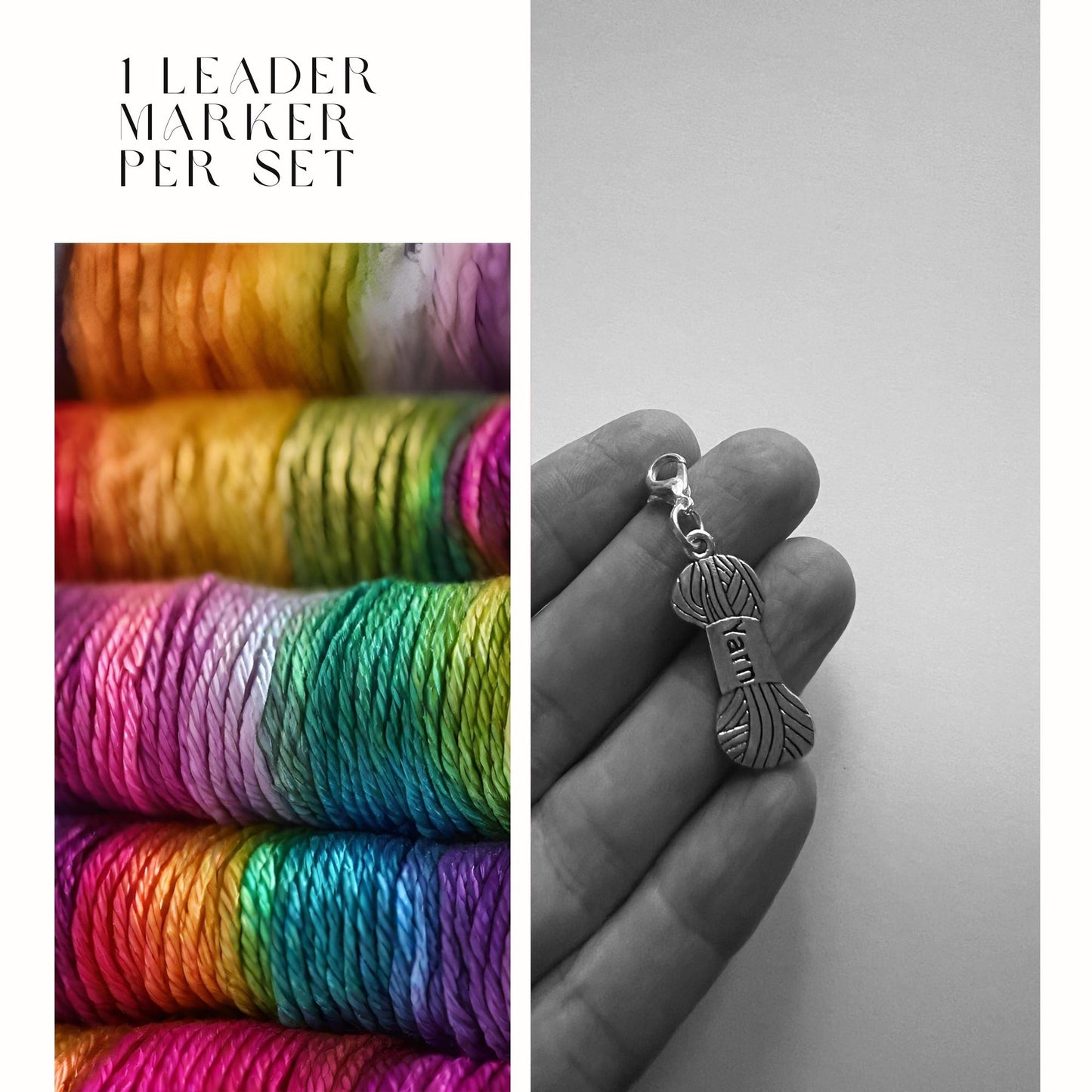 Knitting Stitch Markers Set 40 Markers and tin - Rainbow Yarn