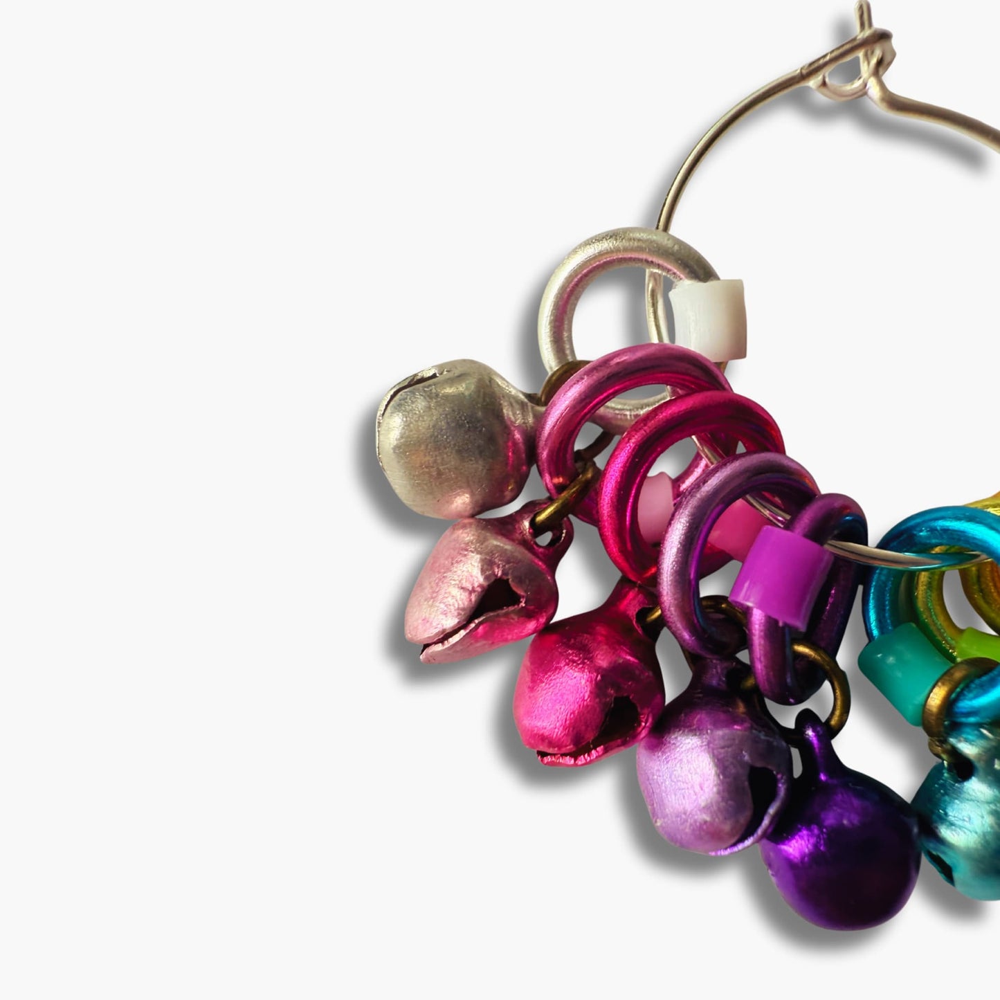 Christmas Knitting Stitch Markers, Rainbow Set - Fairy Bells