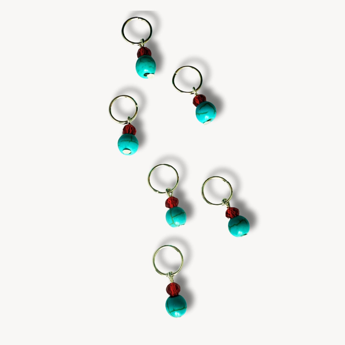 Turquoise Stone Stitch Markers - La Dolce Vita