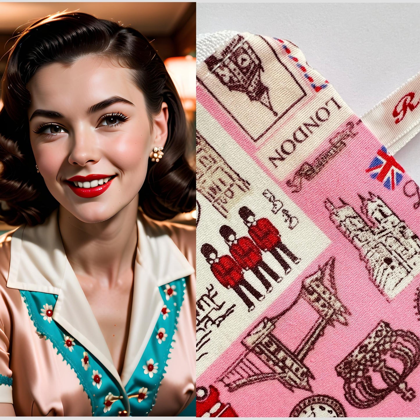 Pink London-Themed Mini Notions Purse - Portable Knitting and Sewing Accessory - Sugar London