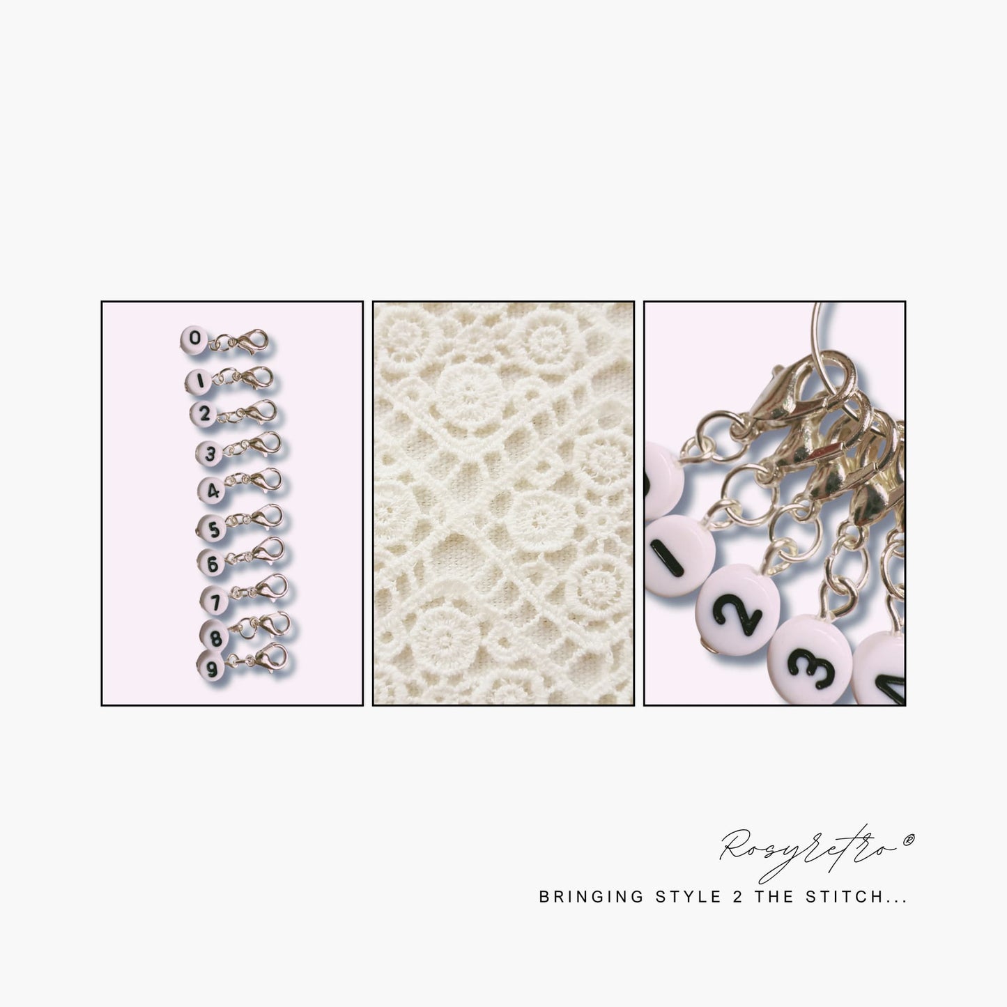 Crochet Number Stitch Markers - Numbers Set