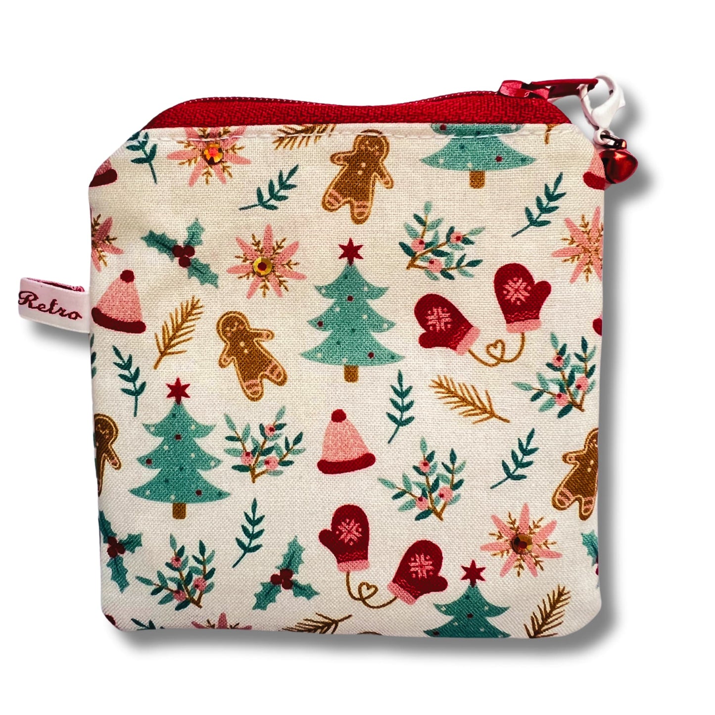 Christmas Knitting purse - Gingerbread Sparkle