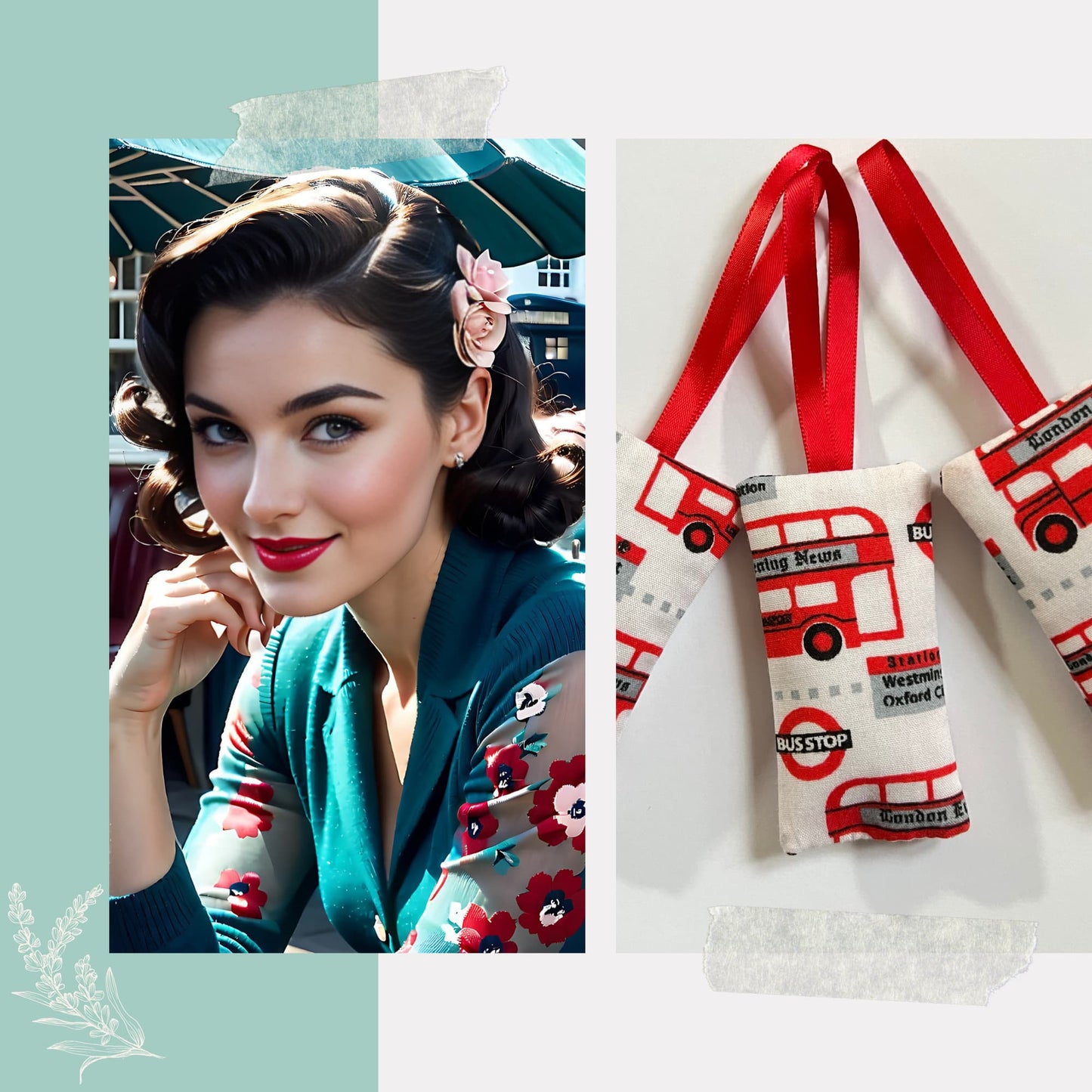 Lavender Bags , Vintage Britain - London Bus