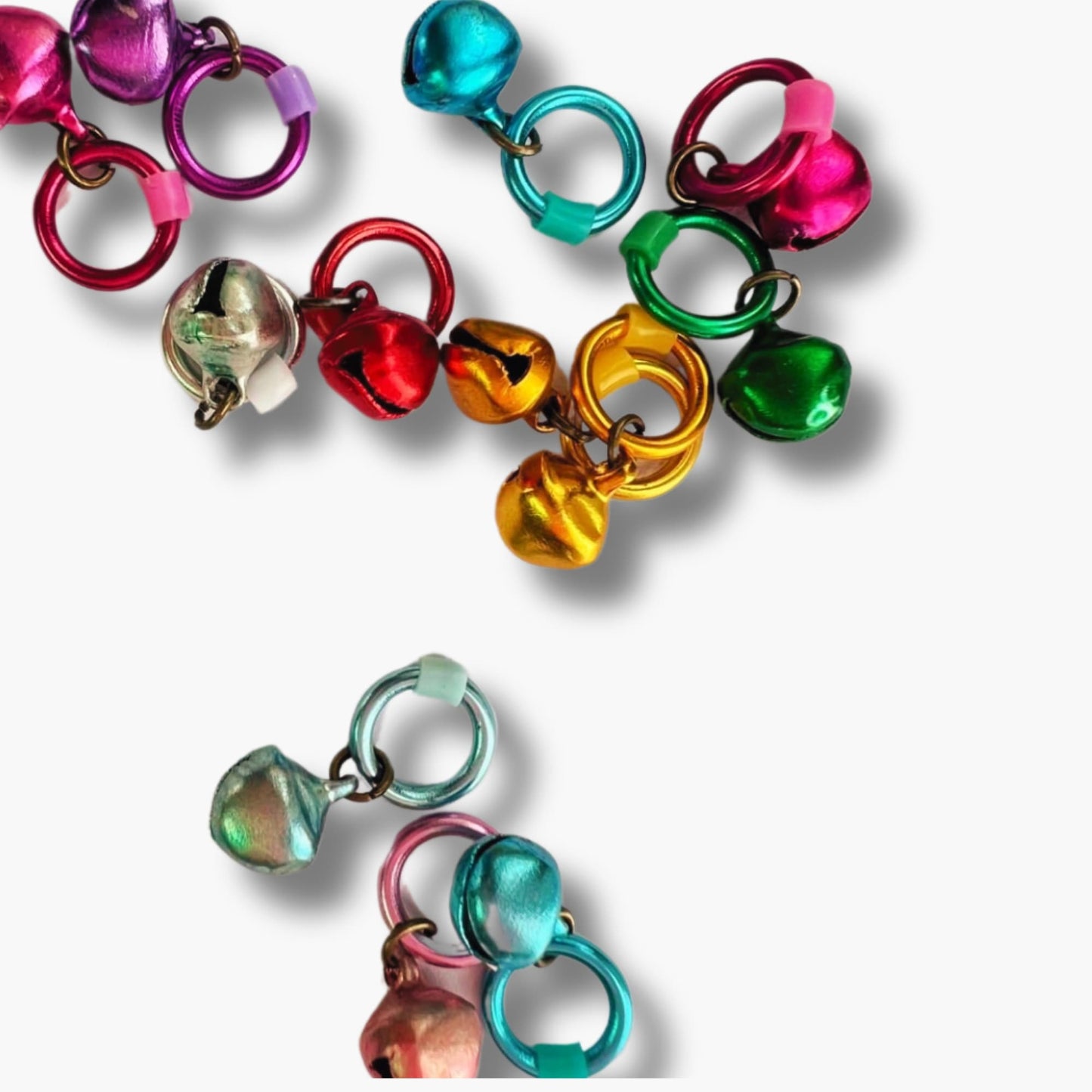 Christmas Knitting Stitch Markers, Rainbow Set - Fairy Bells