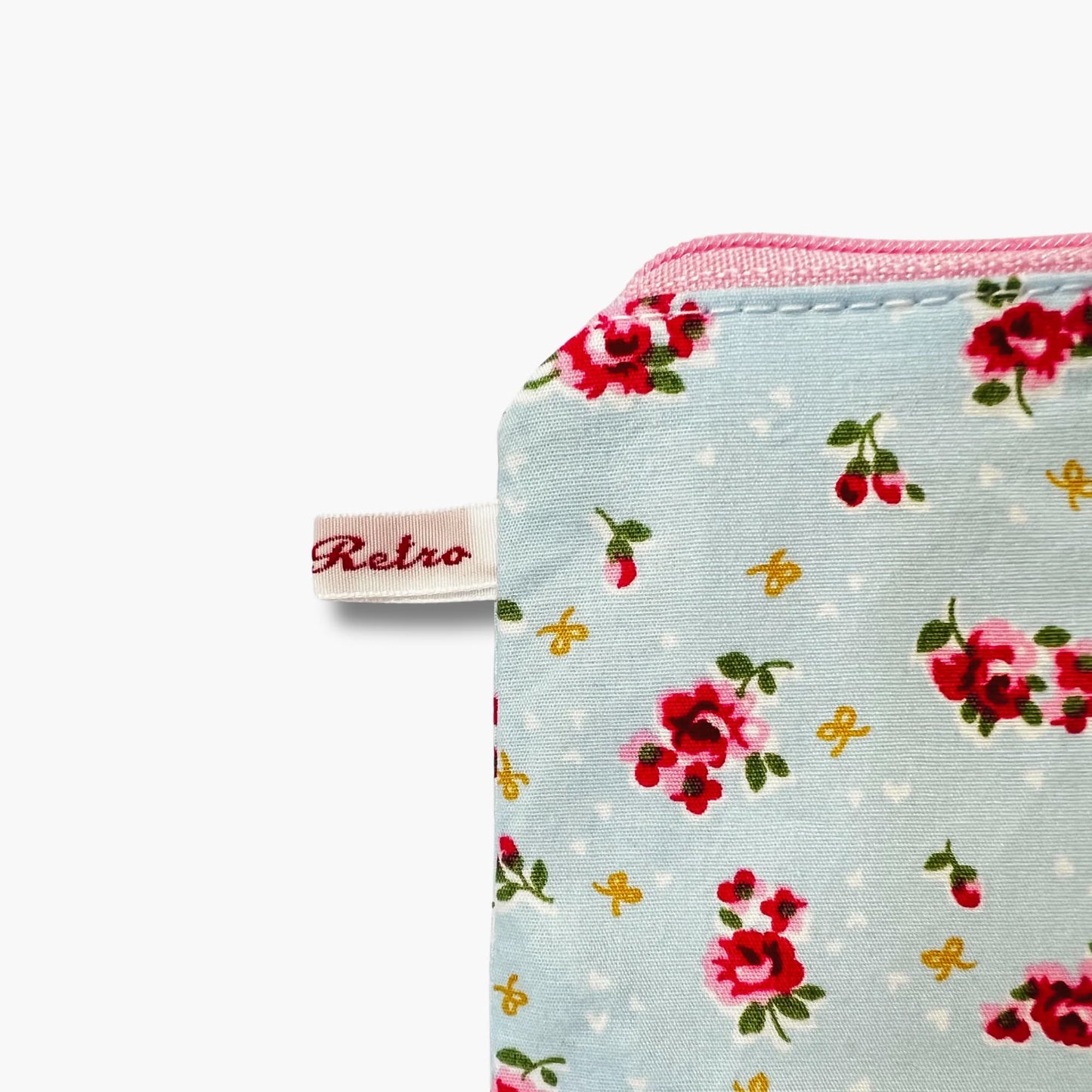 Pale Blue Mini Floral Rose Knitting Case for Portable Projects