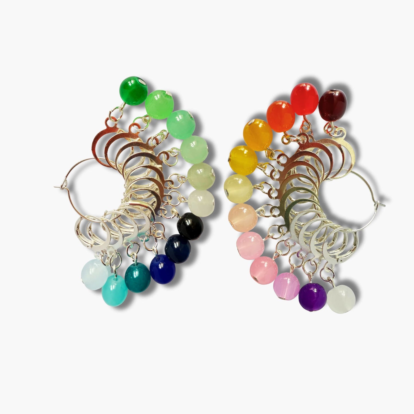 Gradient rainbow Stitch Marker Set for Knitting or Crochet - Jelly Pops
