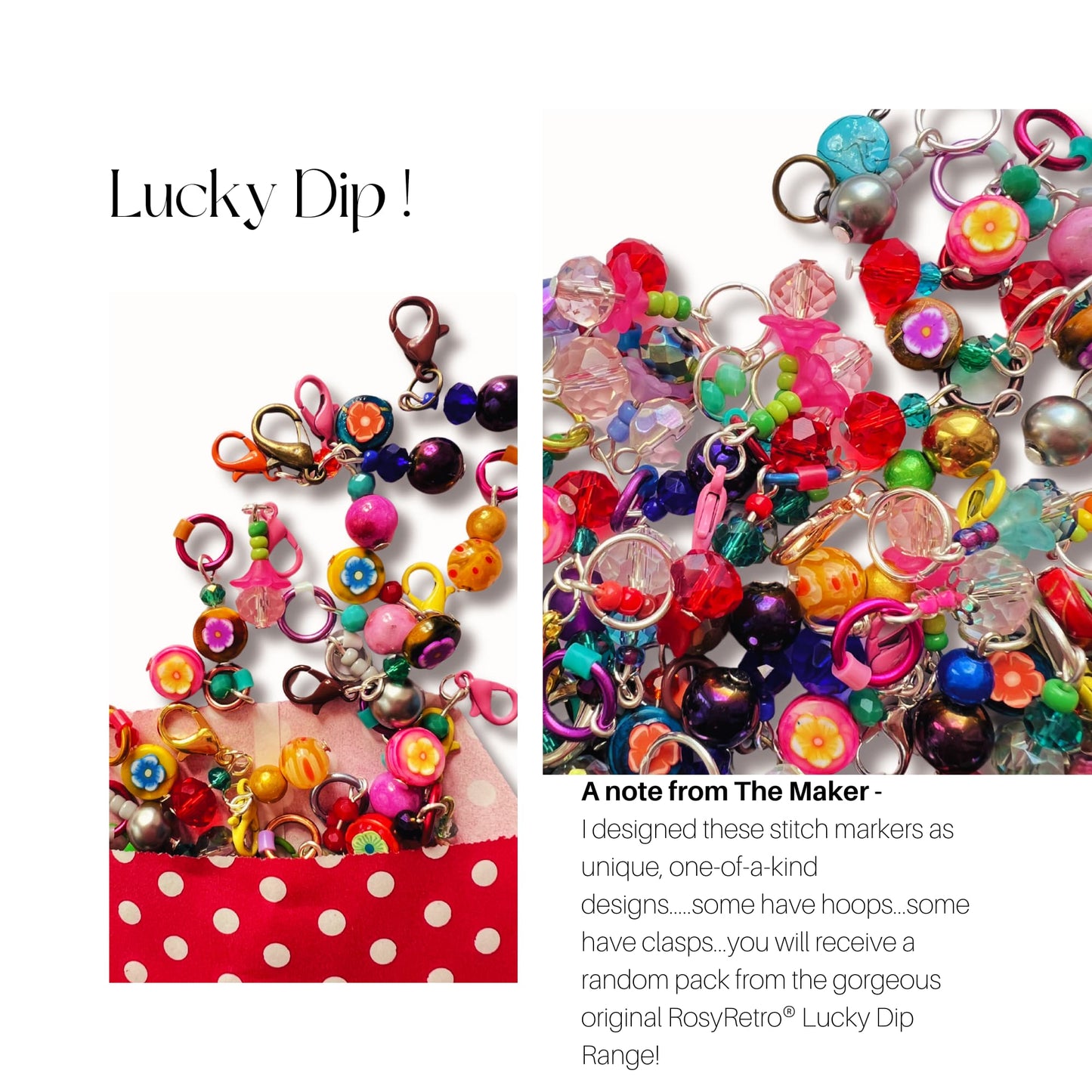 Stitch Markers for Knitting and Crochet - Lucky Dip