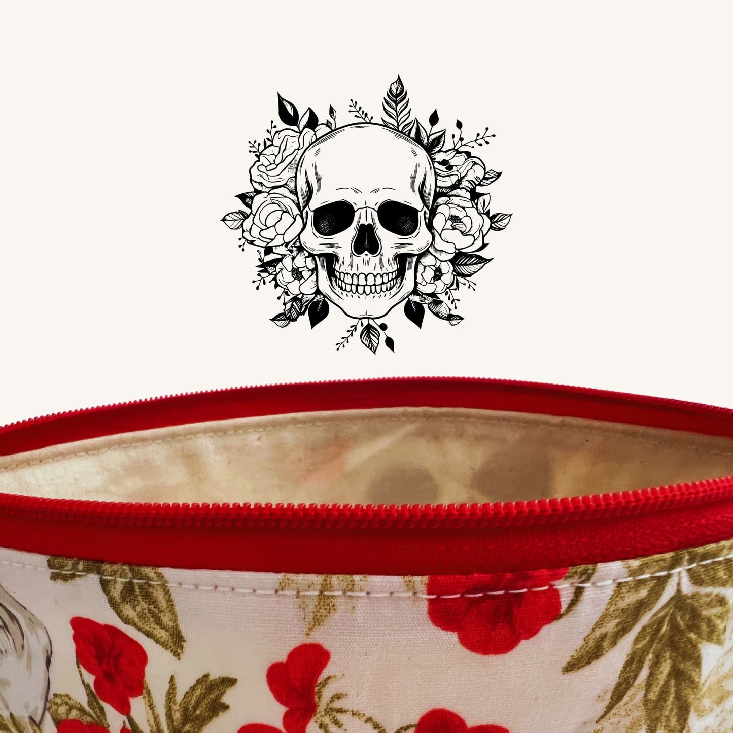 Knitting Project Bag, Dia de Muertos - Rockabilly, Day of the Dead Bag