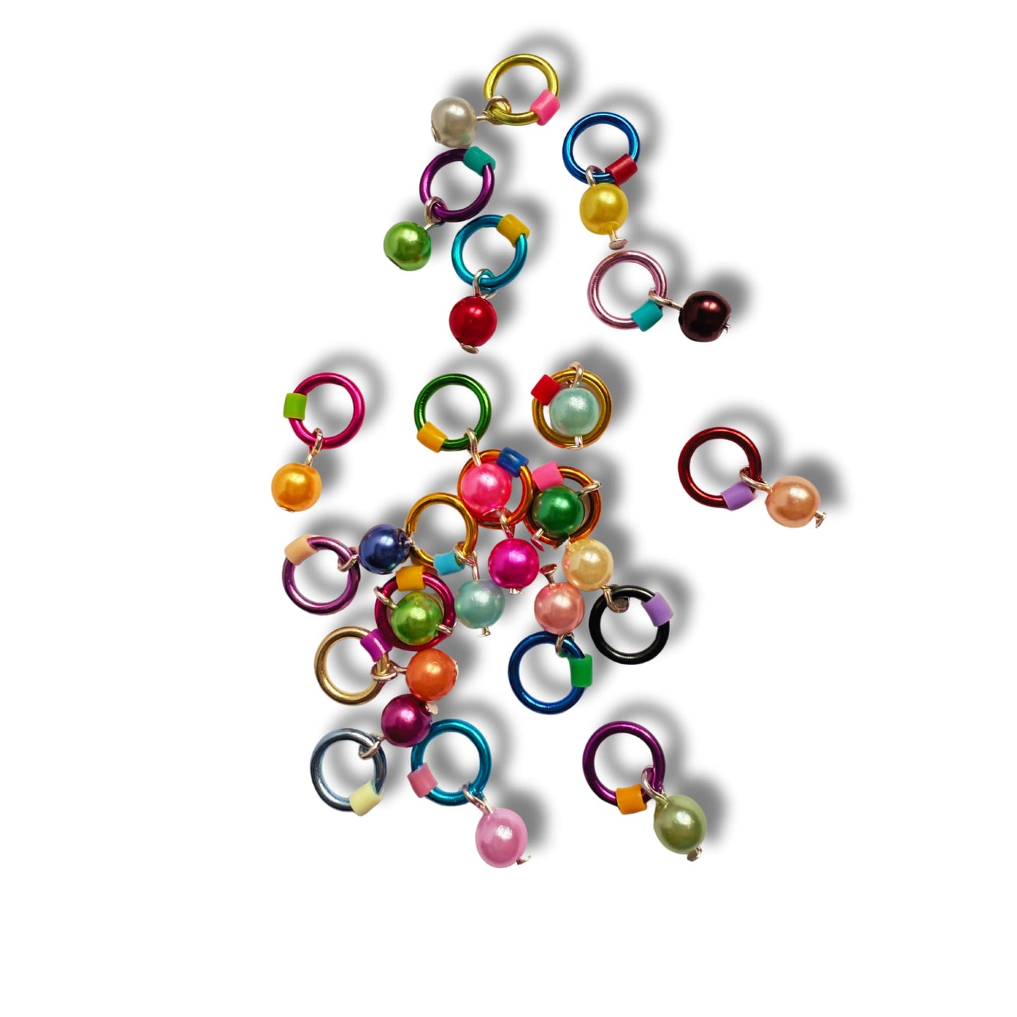 Rainbow stitch markers by RosyRetro - Circus pops