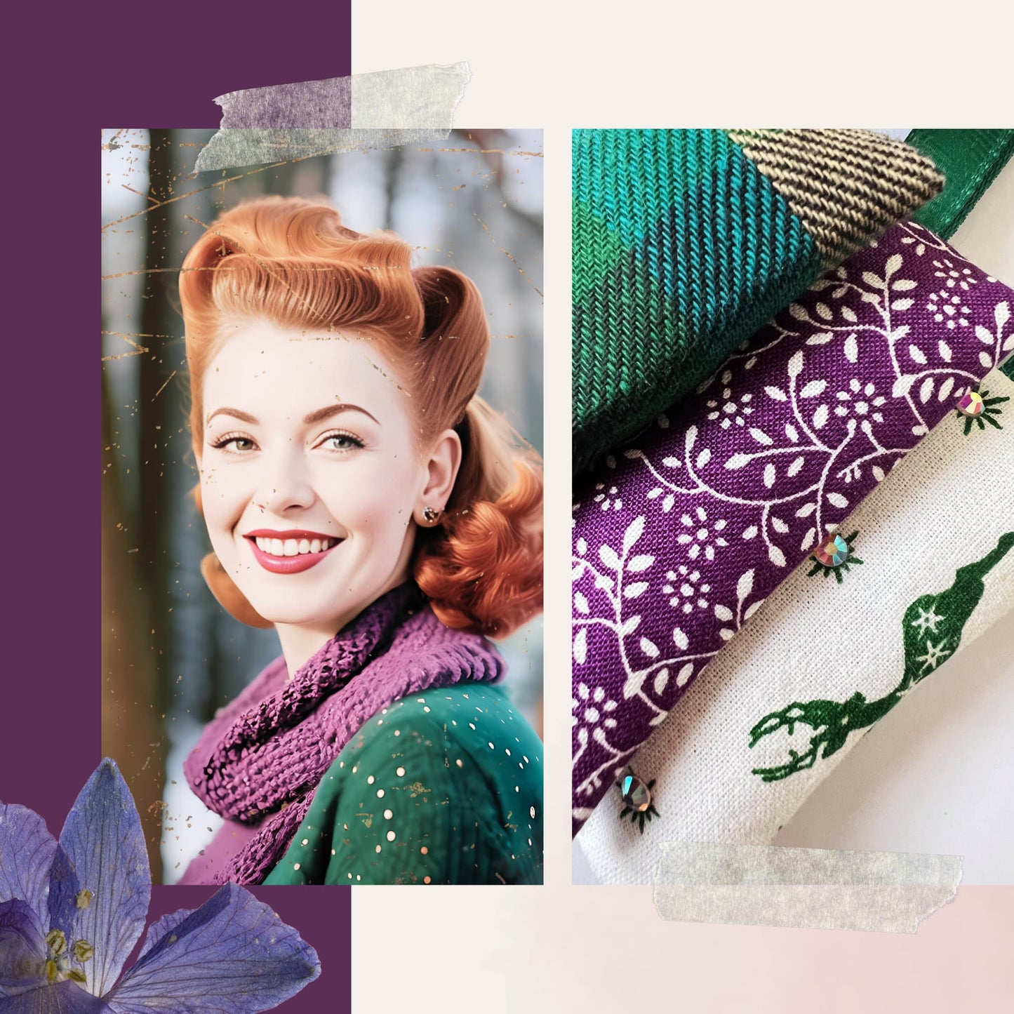 Christmas Scent sachet SET , lavender bags - Highland Fling