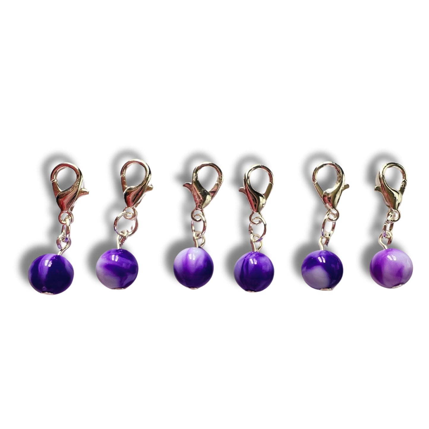 Crochet Stitch Markers - Spearmint and Grape