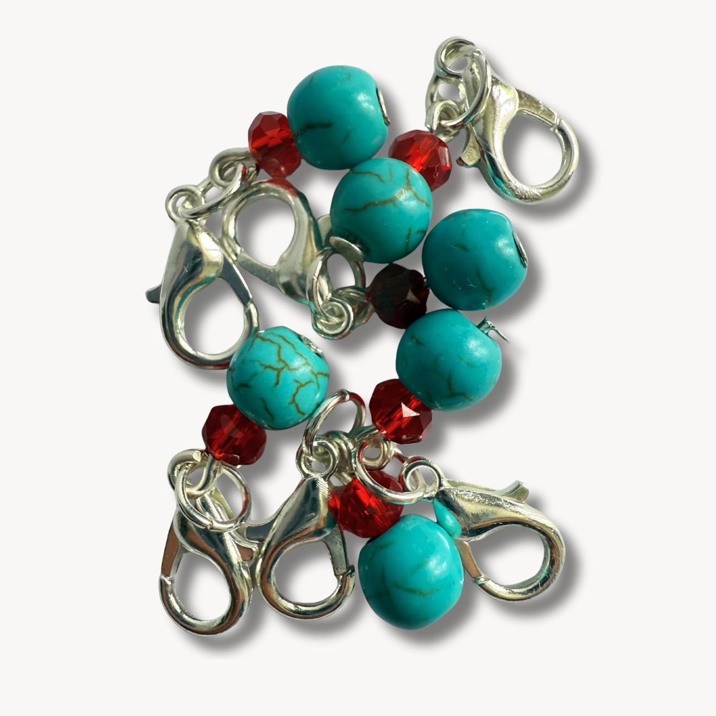 Turquoise Stone Stitch Markers - La Dolce Vita