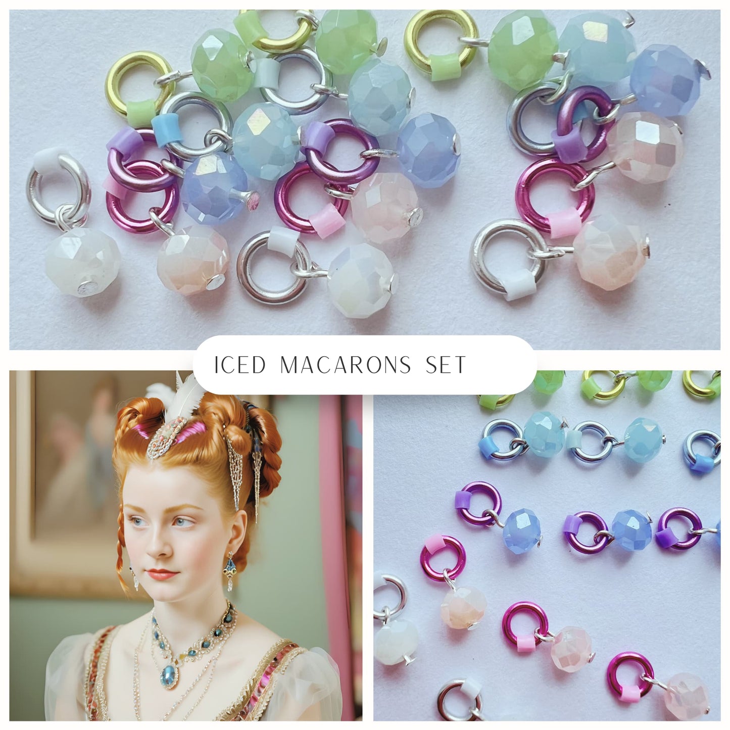 Stitch Markers for Snag Free Knitting, Pastel & Neon - Iced Macarons or Frosted Sprinkles