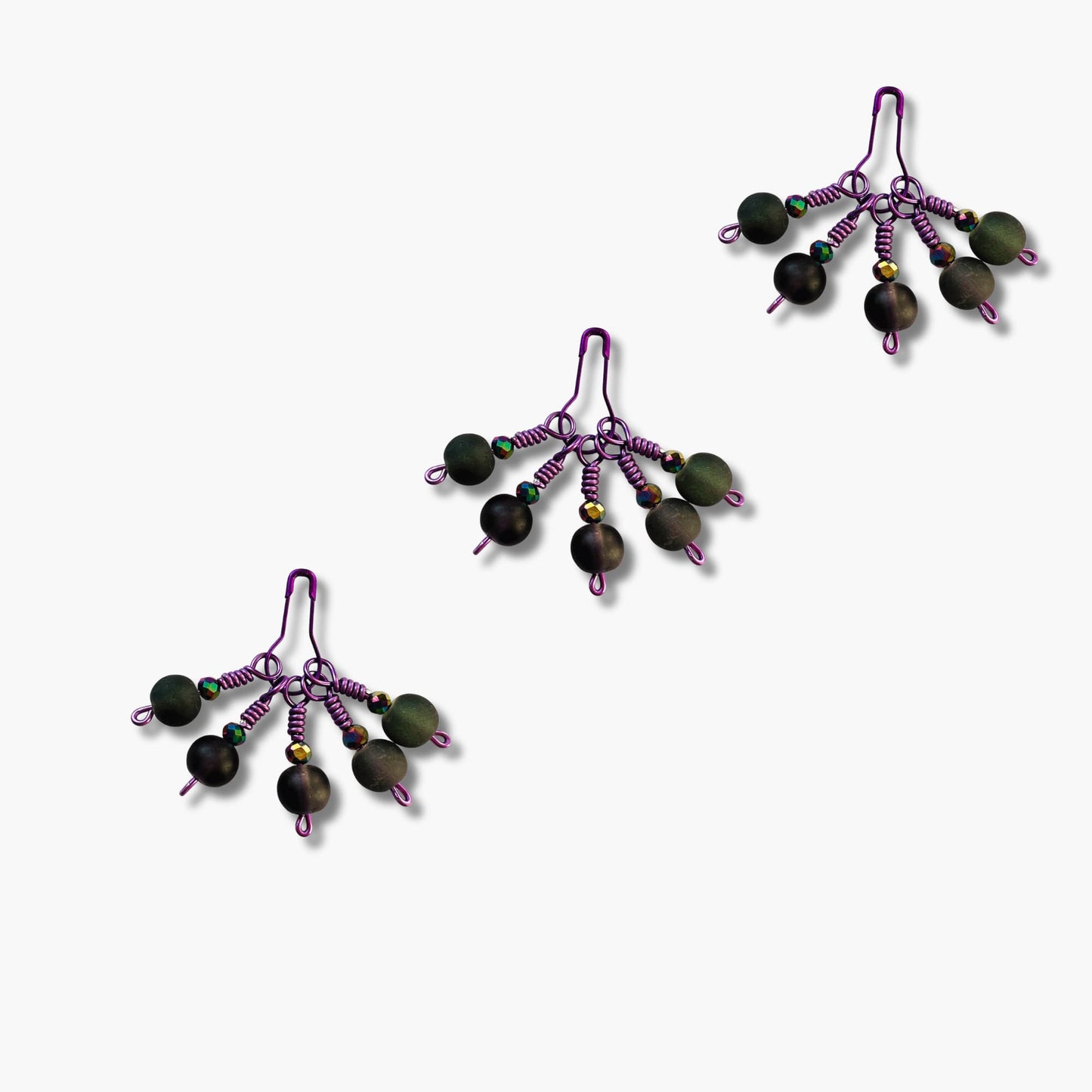 Black stitch markers for Knitting - Hipster