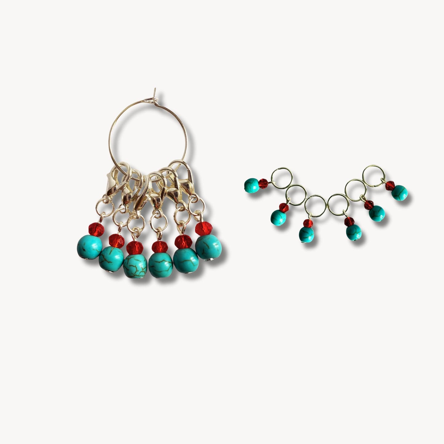Turquoise Stone Stitch Markers - La Dolce Vita