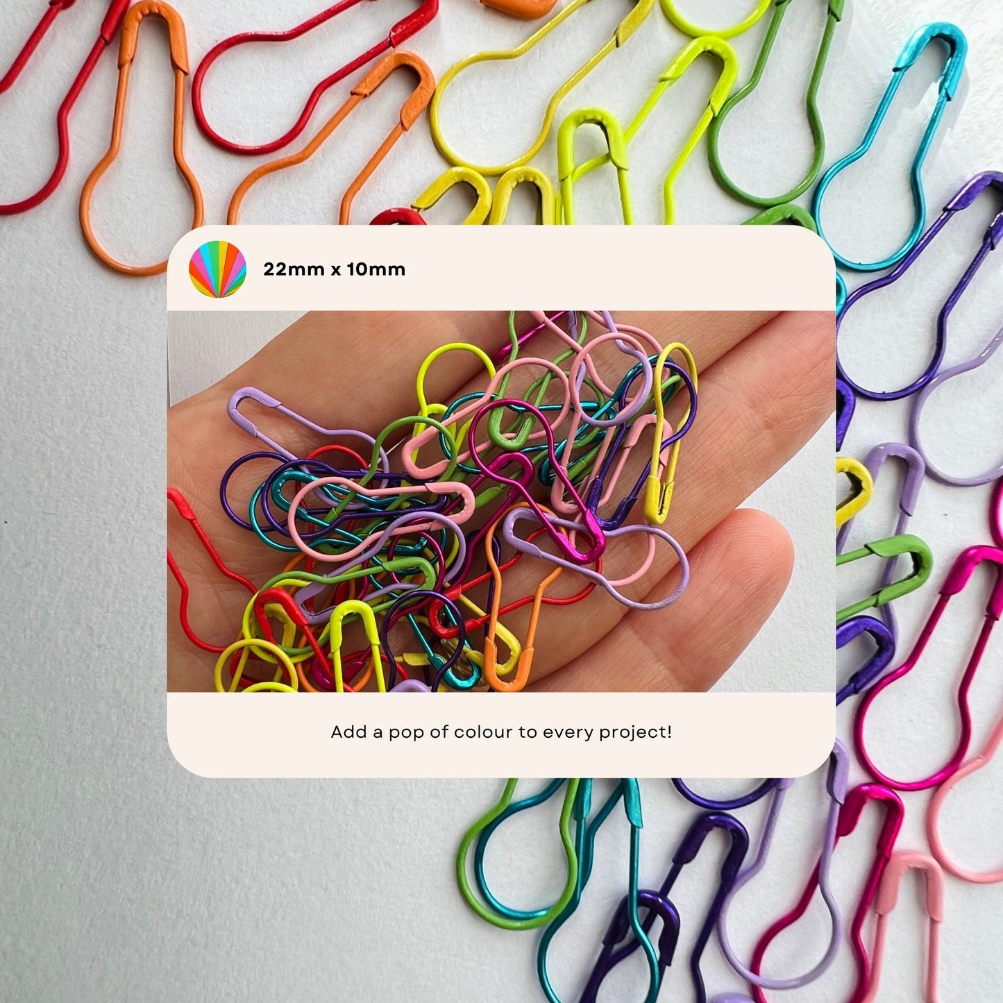Rainbow Gourd Knitting & Crochet Markers - Colorful Stitch Markers