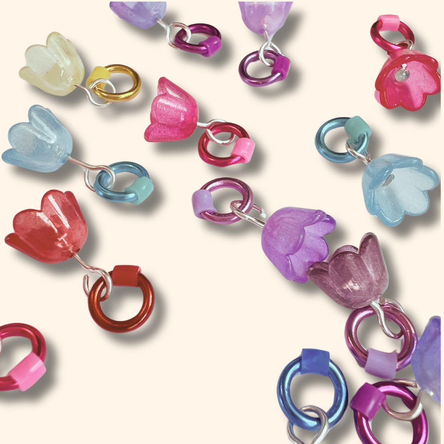 Flower Stitch Markers for Knitting - Summer Blooms