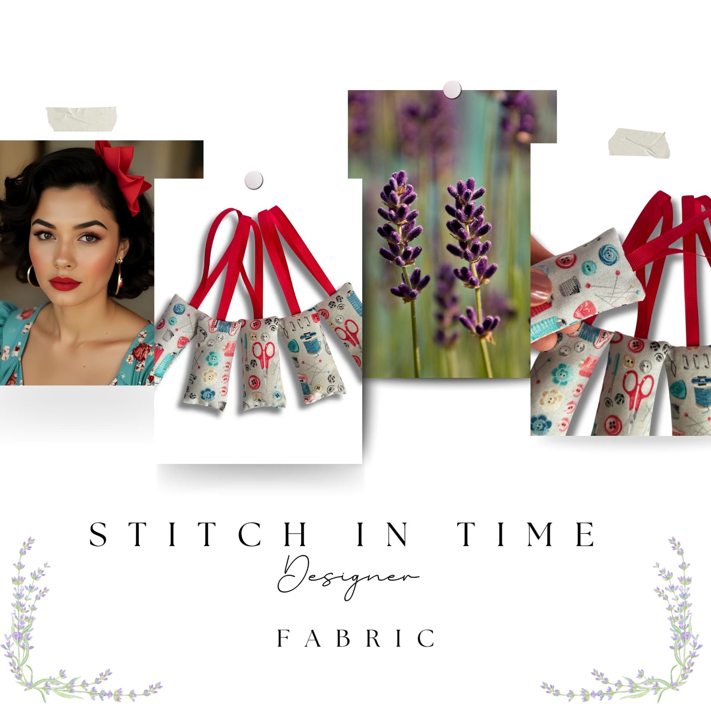 Lavender Bags with Loops -A Stitch in Time