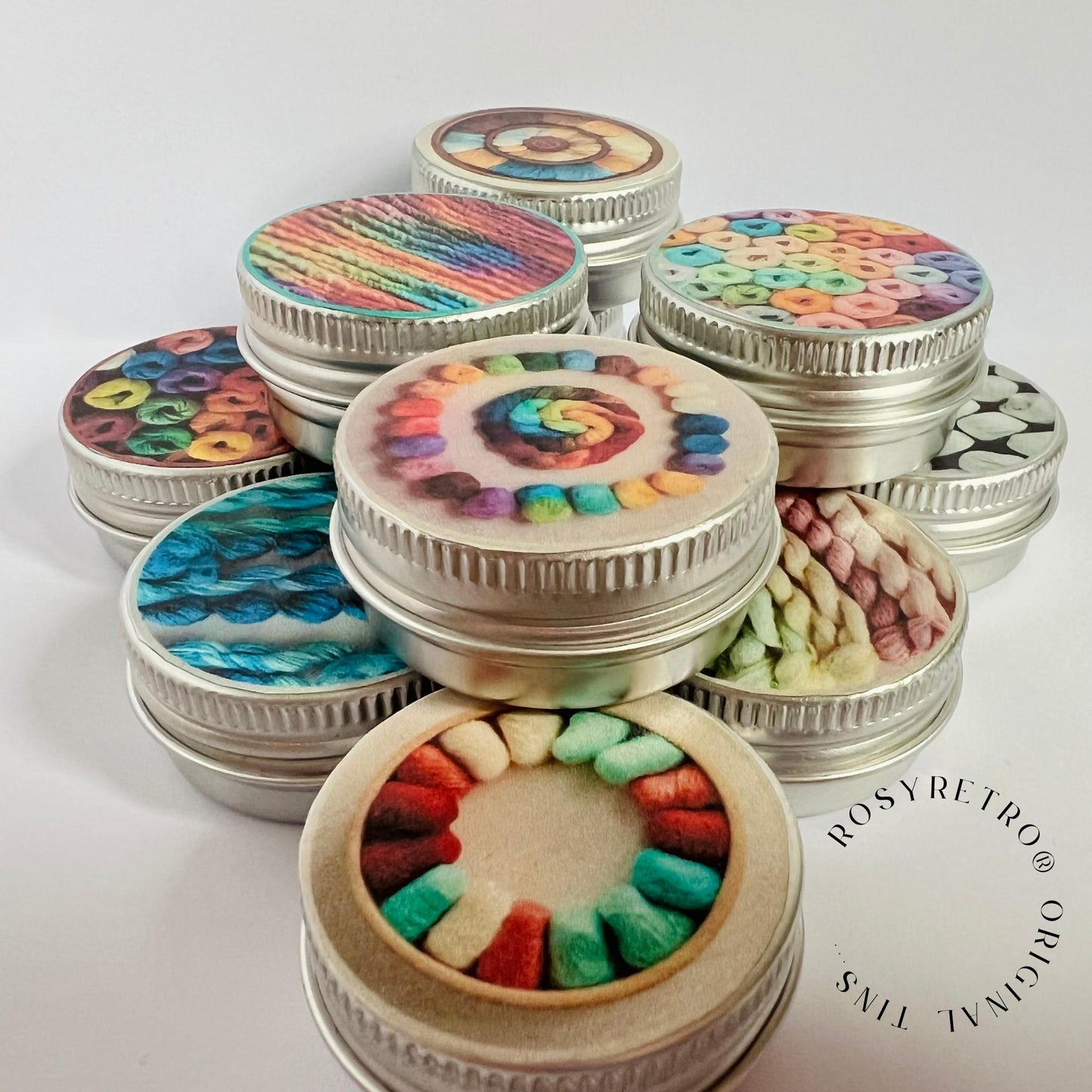 Knitting Stitch Markers Set 40 Markers and tin - Rainbow Yarn