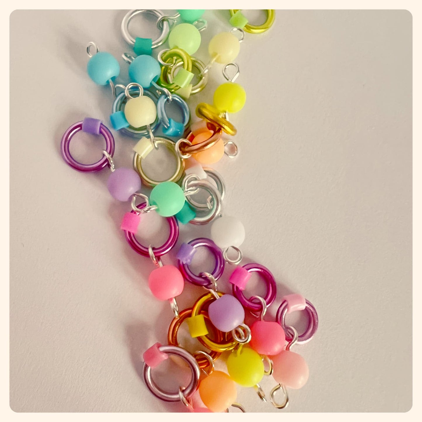 Stitch Markers for Knitting, Pastel Candy Colours - Bons Bons