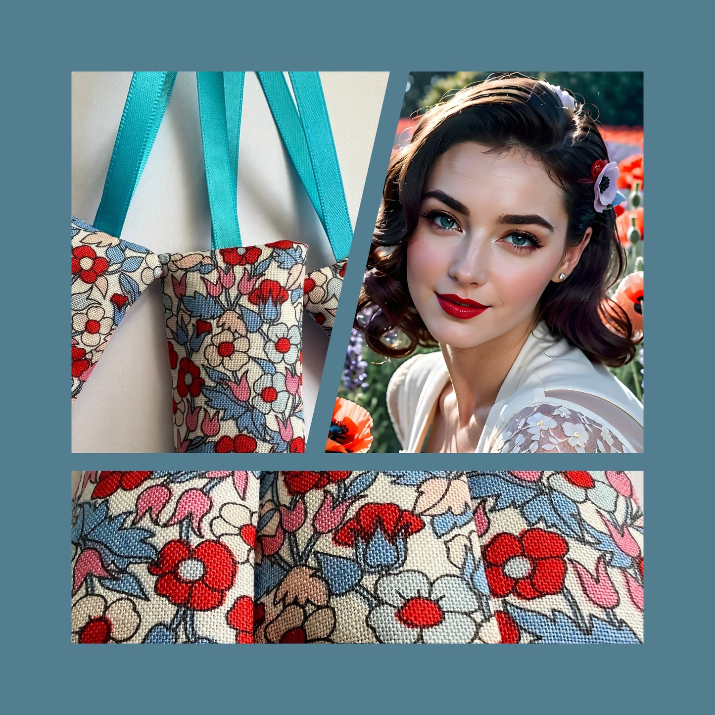 Scented Lavender bags - Liberty Fabric - Piccadilly Poppy