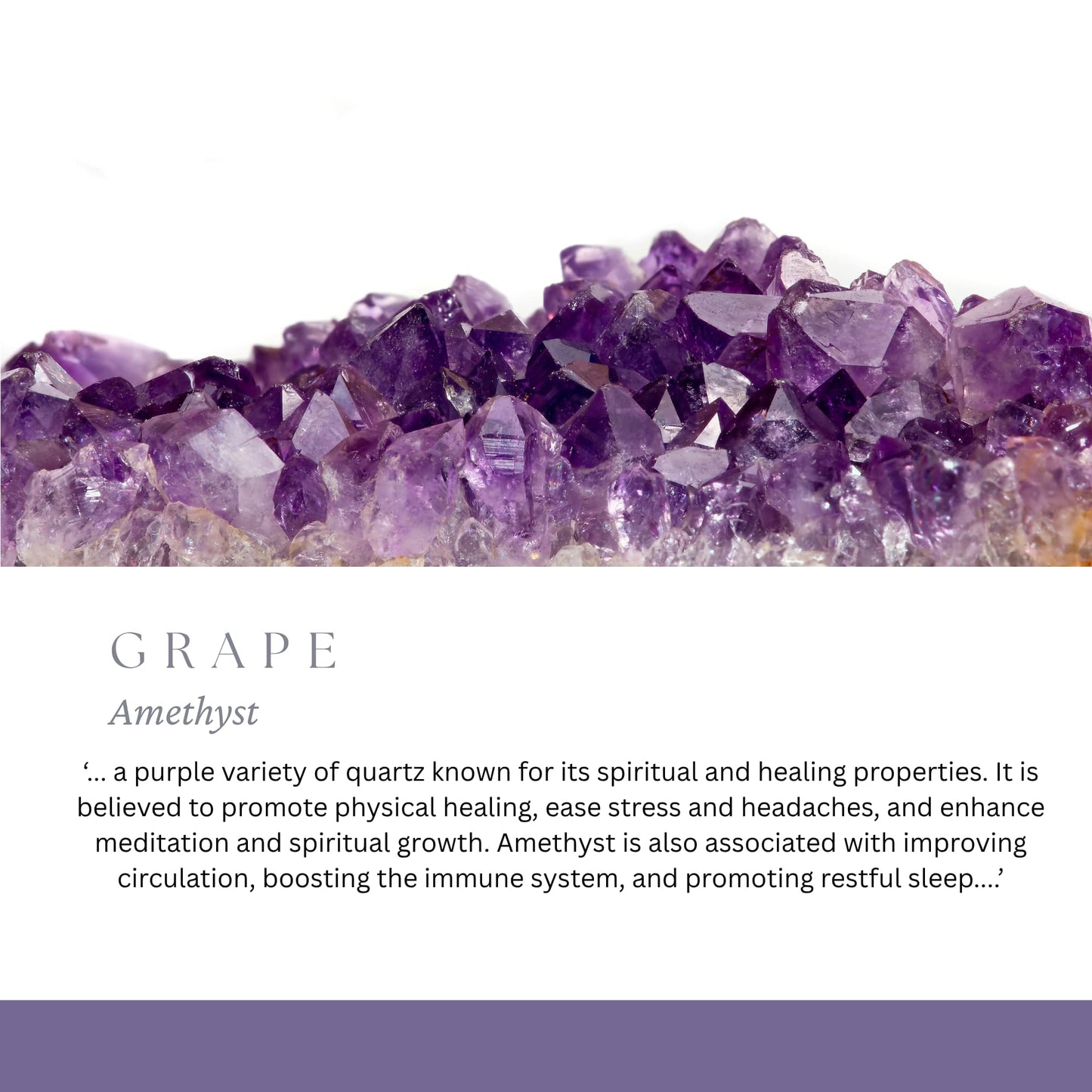 Amethyst Stitch Markers - Grape