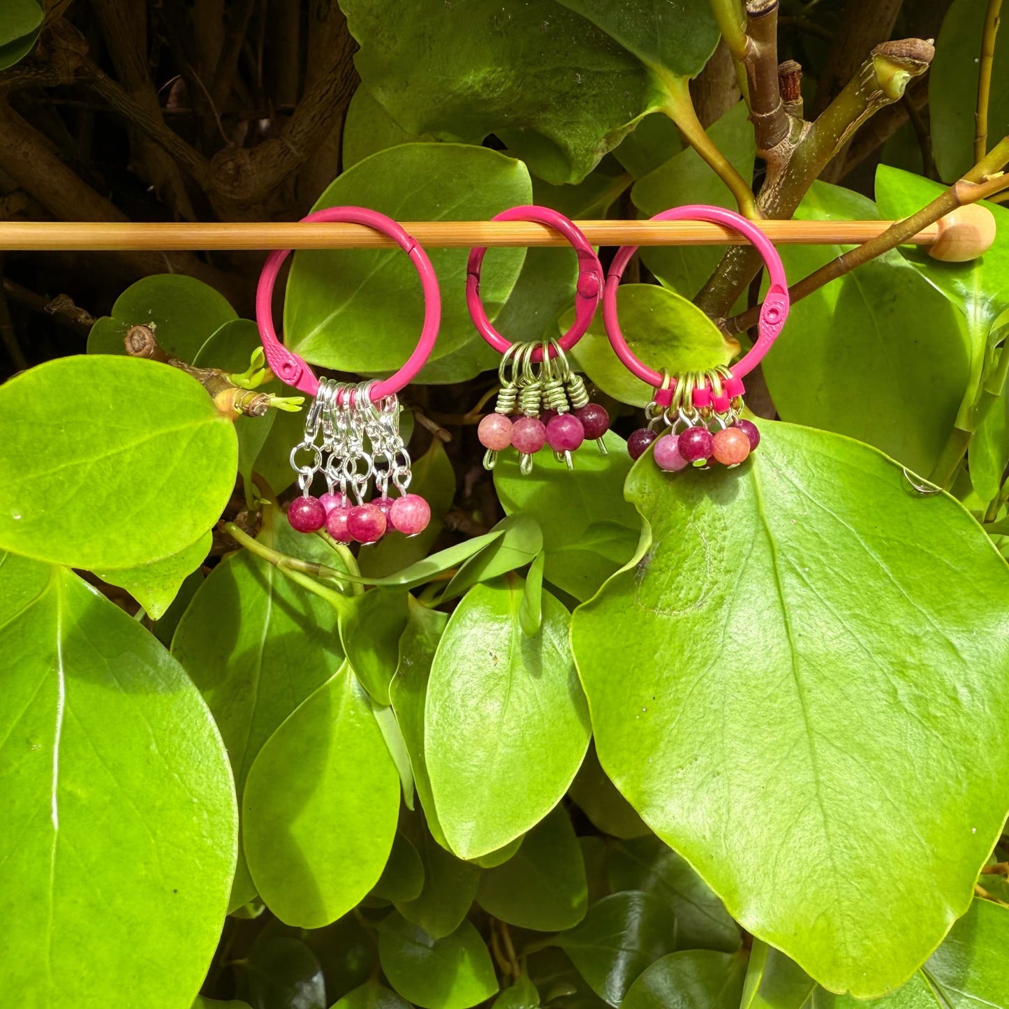 Tourmaline Stitch Markers - Heather