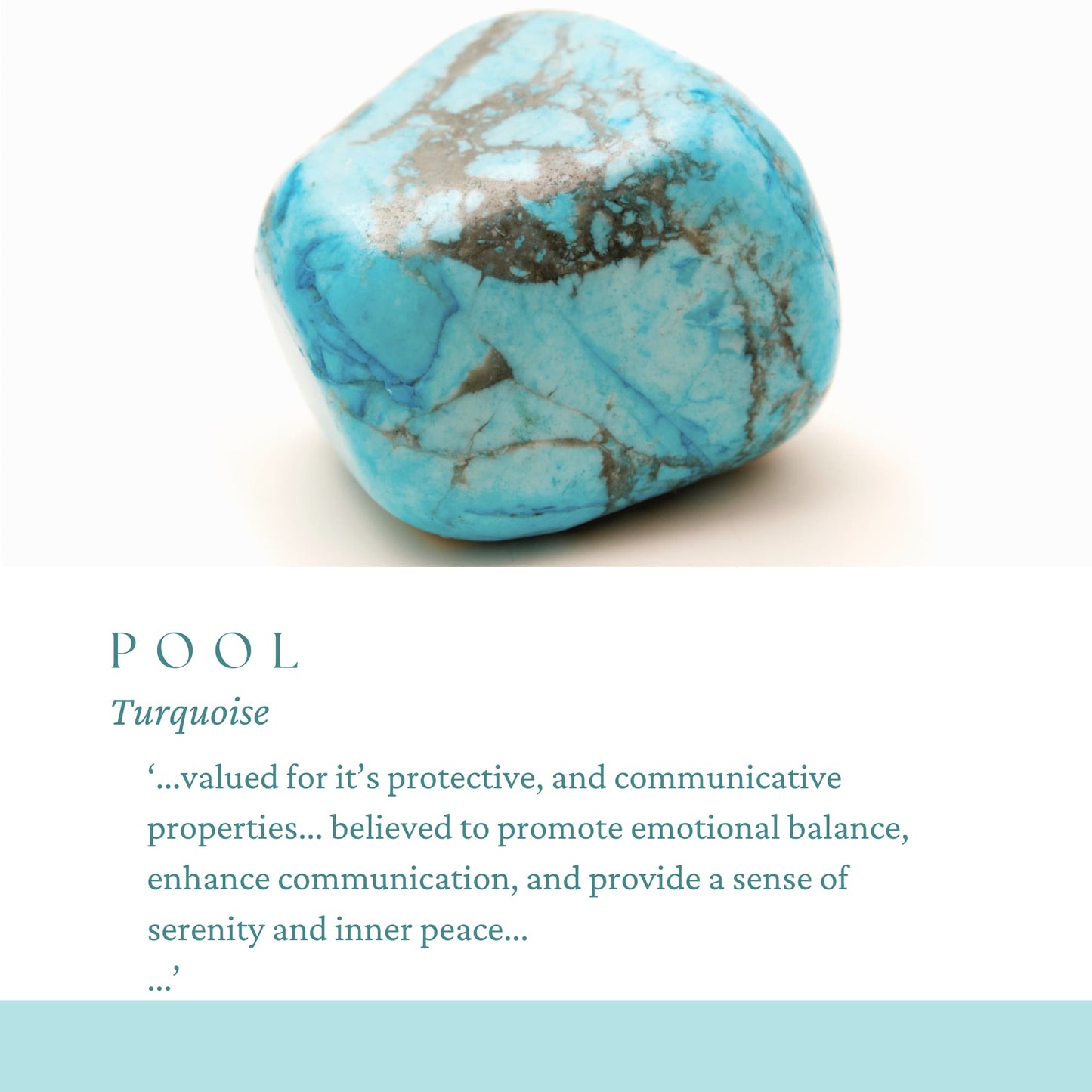 Turquoise Stitch Markers - Pool