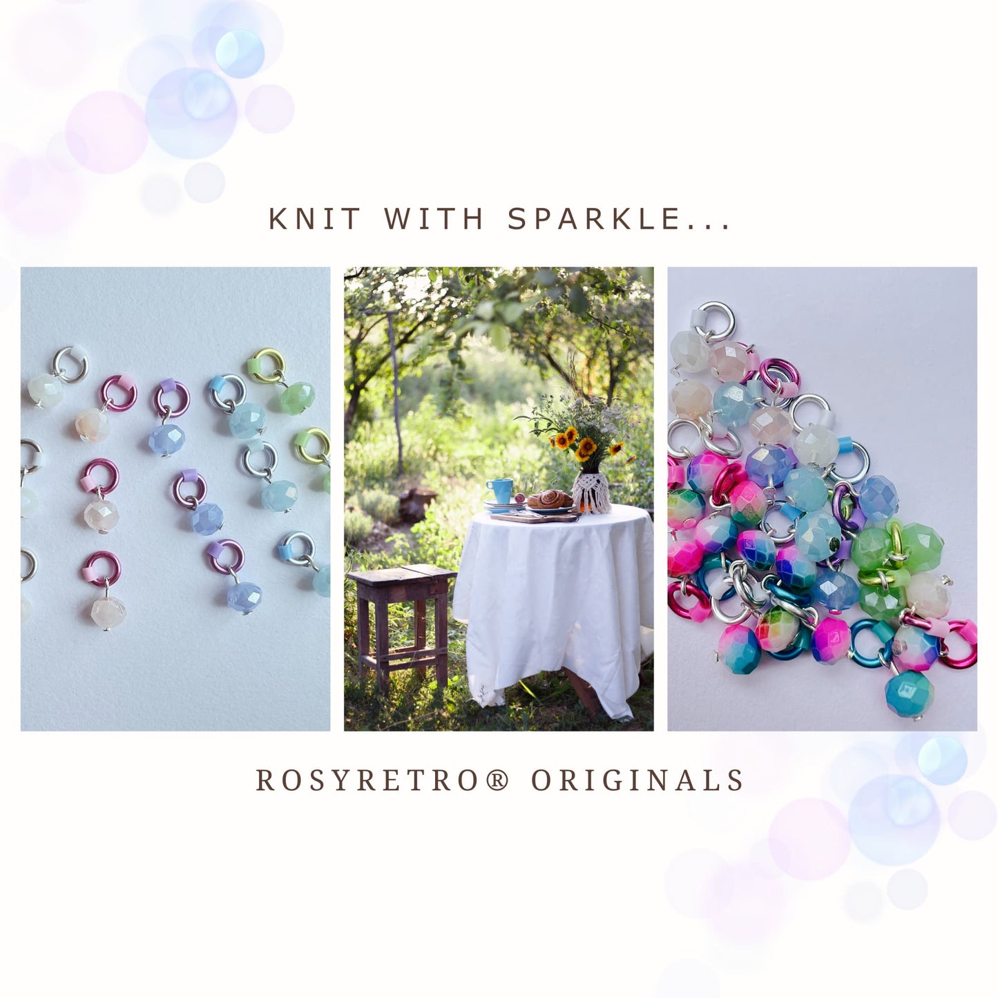 Stitch Markers for Snag Free Knitting, Pastel & Neon - Iced Macarons or Frosted Sprinkles