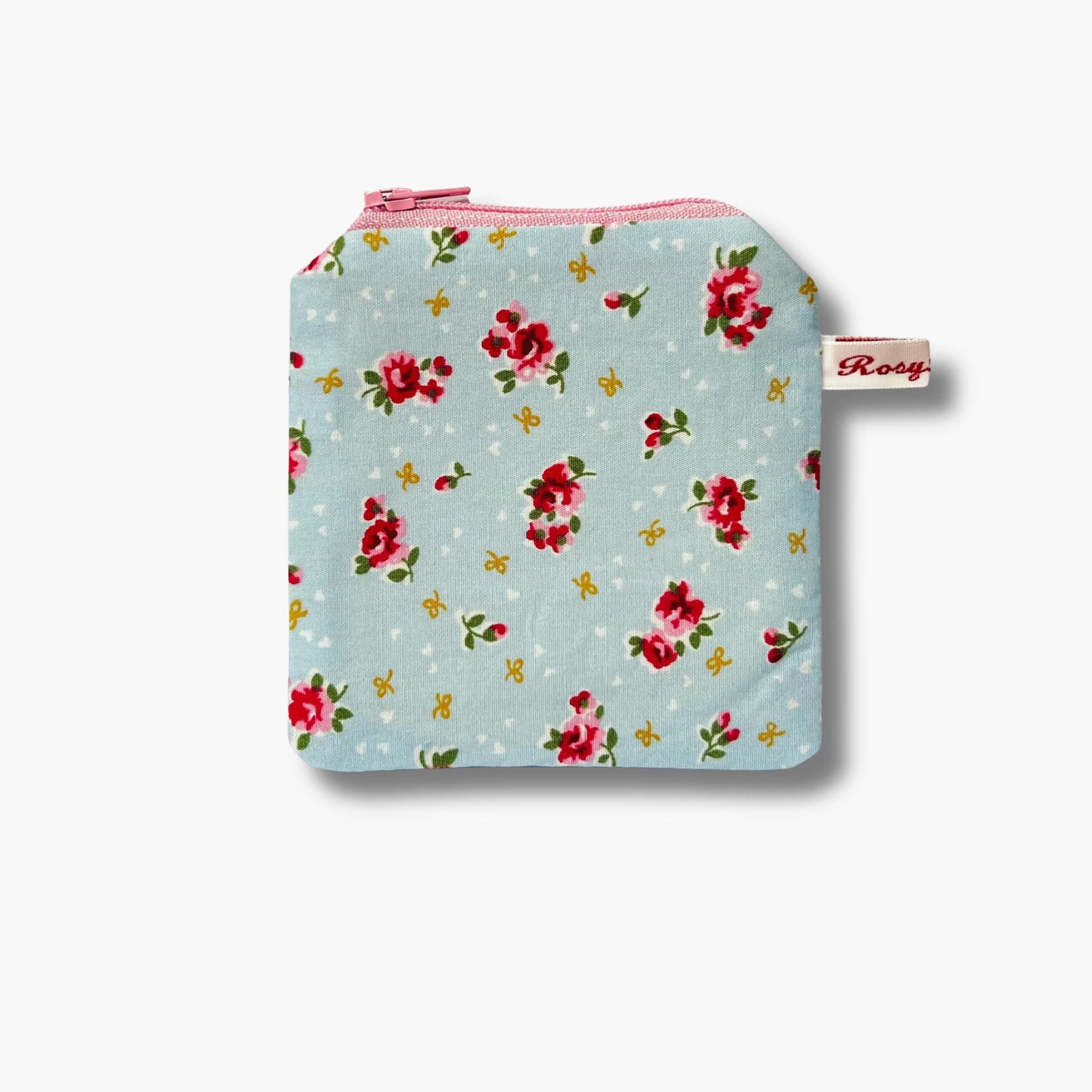 Pale Blue Mini Floral Rose Knitting Case for Portable Projects