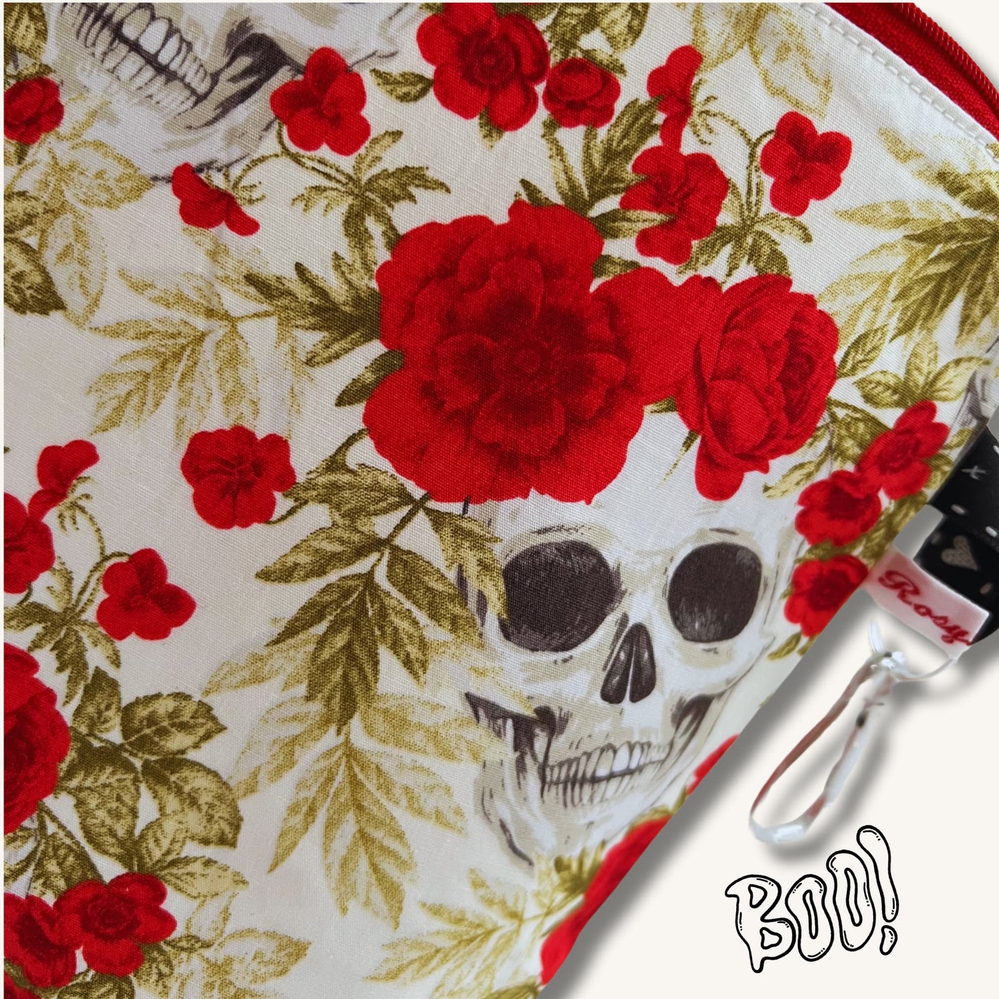 Knitting Project Bag, Dia de Muertos - Rockabilly, Day of the Dead Bag
