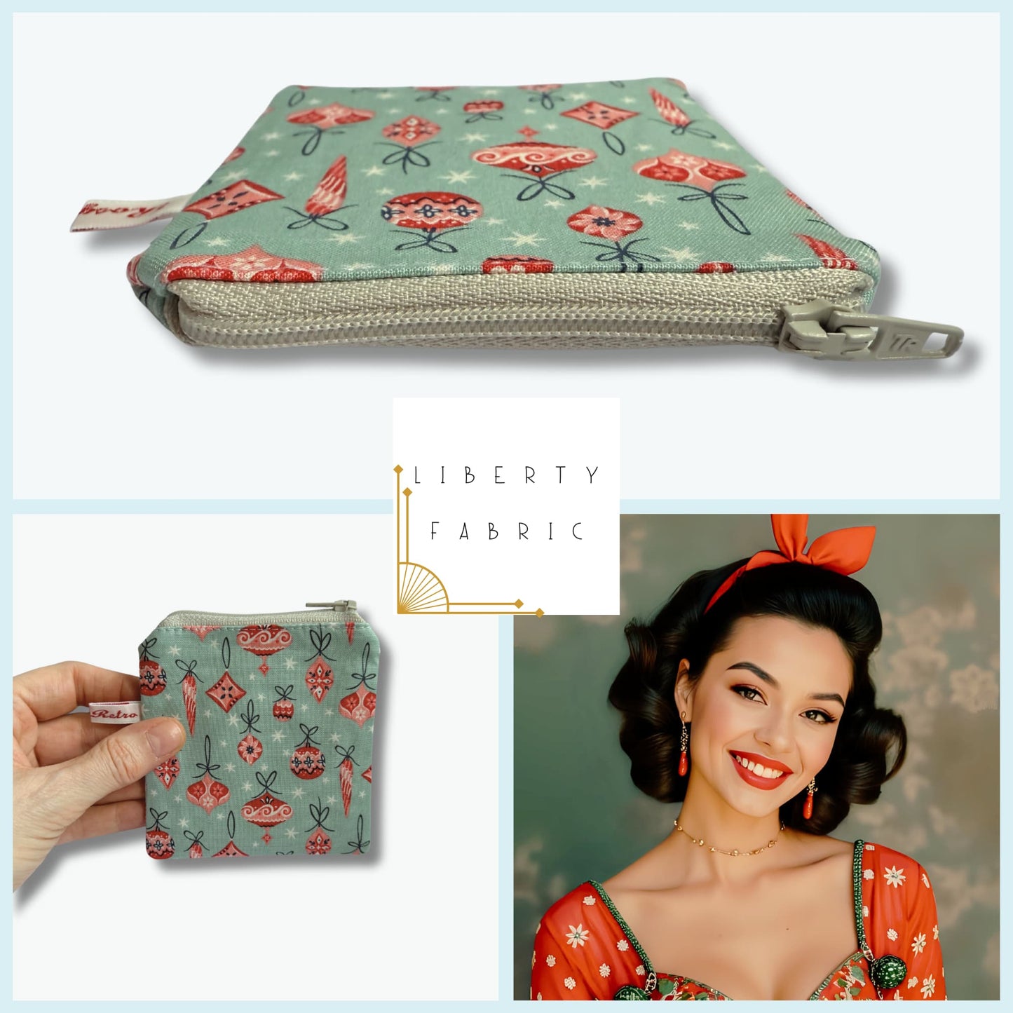 Liberty fabric knitting case Limited edition - Vintage christmas