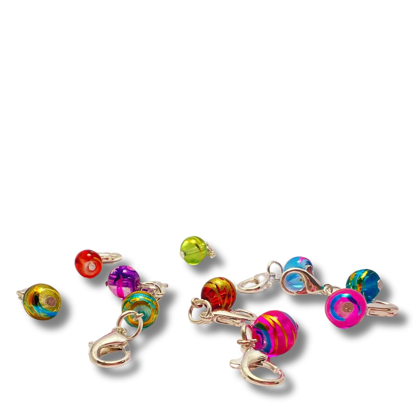 Glass Crochet Stitch Markers - Bombay Summer