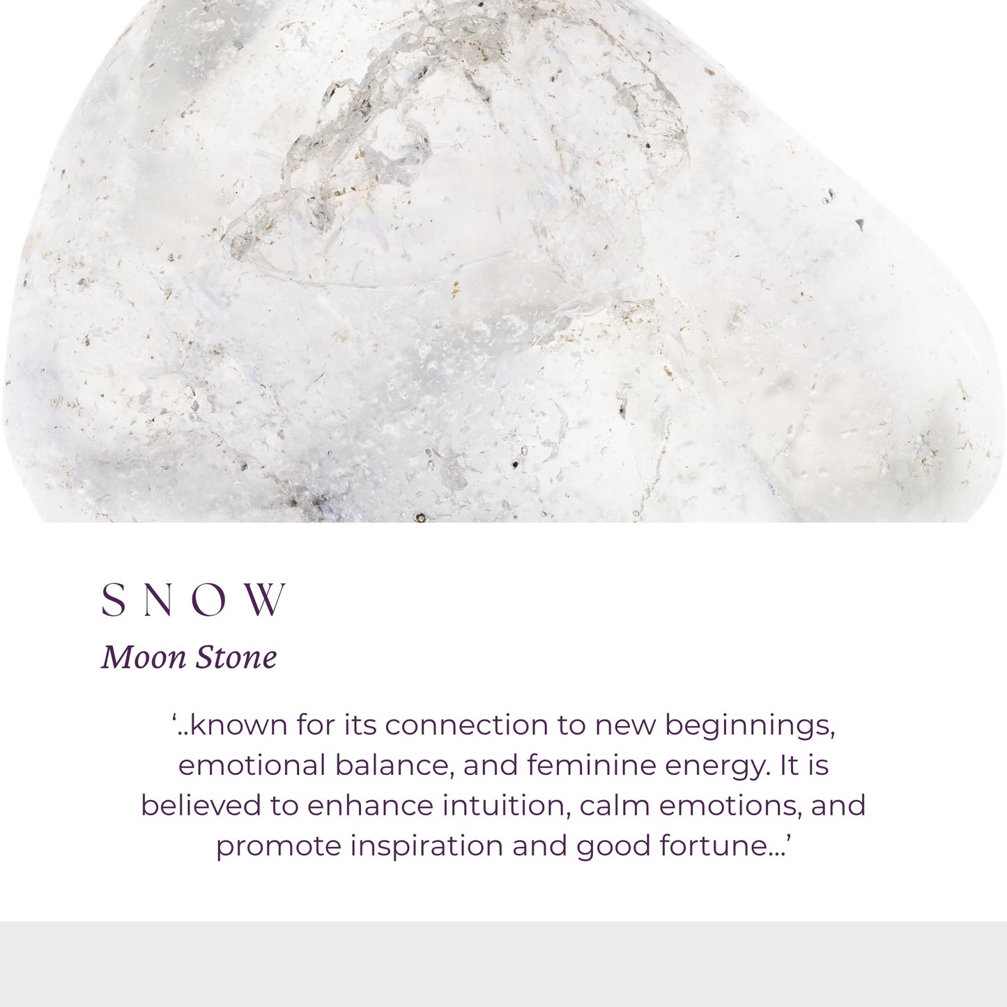 Moon Stone Stitch Markers - Snow