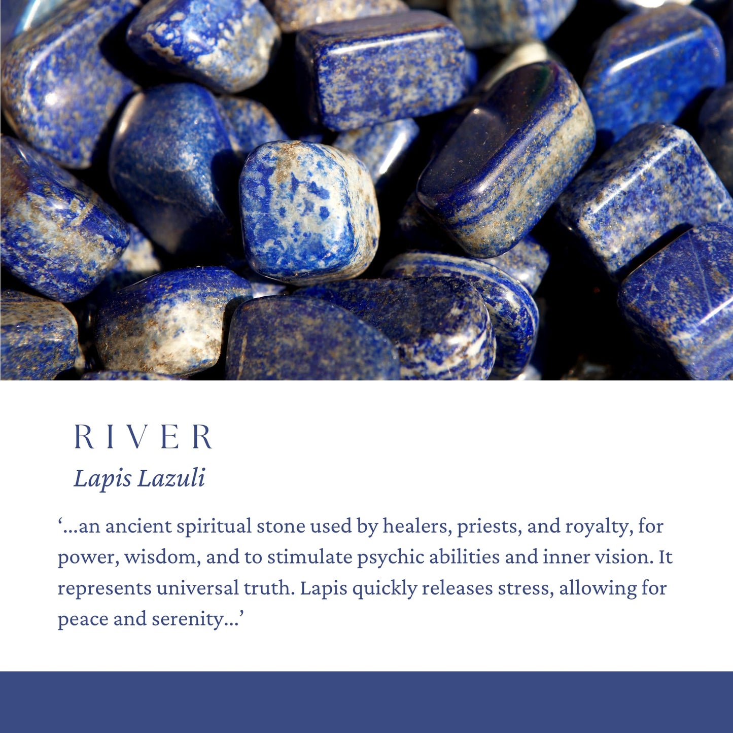 Lapis Lazuli Stitch Markers - River