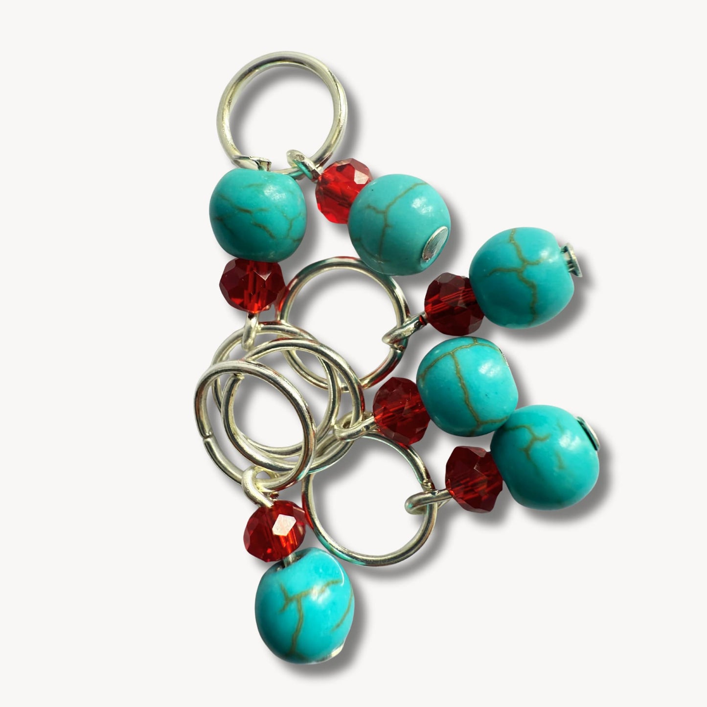 Turquoise Stone Stitch Markers - La Dolce Vita