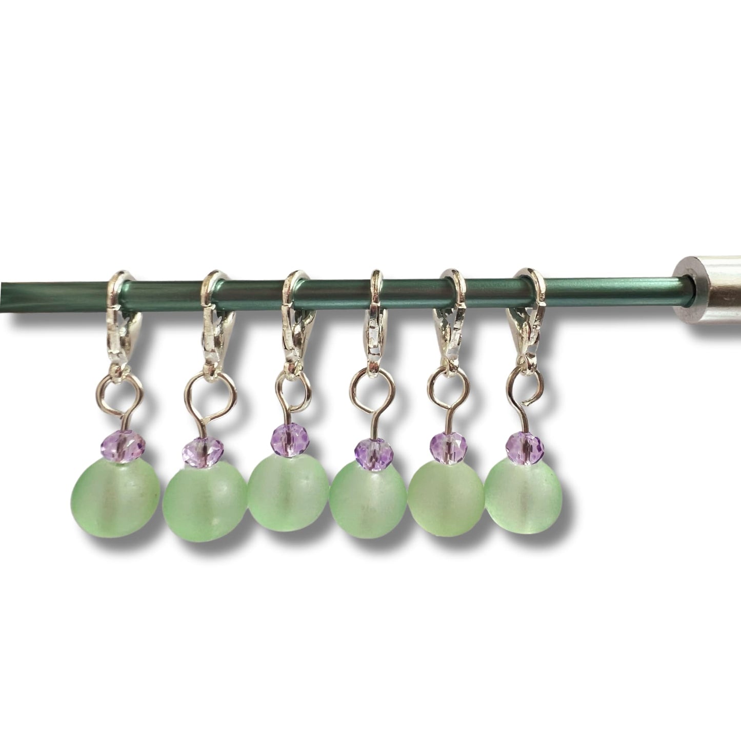 Crochet Stitch Markers - Mint Lavender