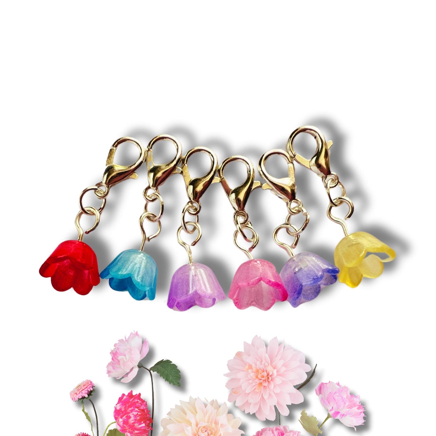 Crochet Stitch Markers - Jelly Flowers