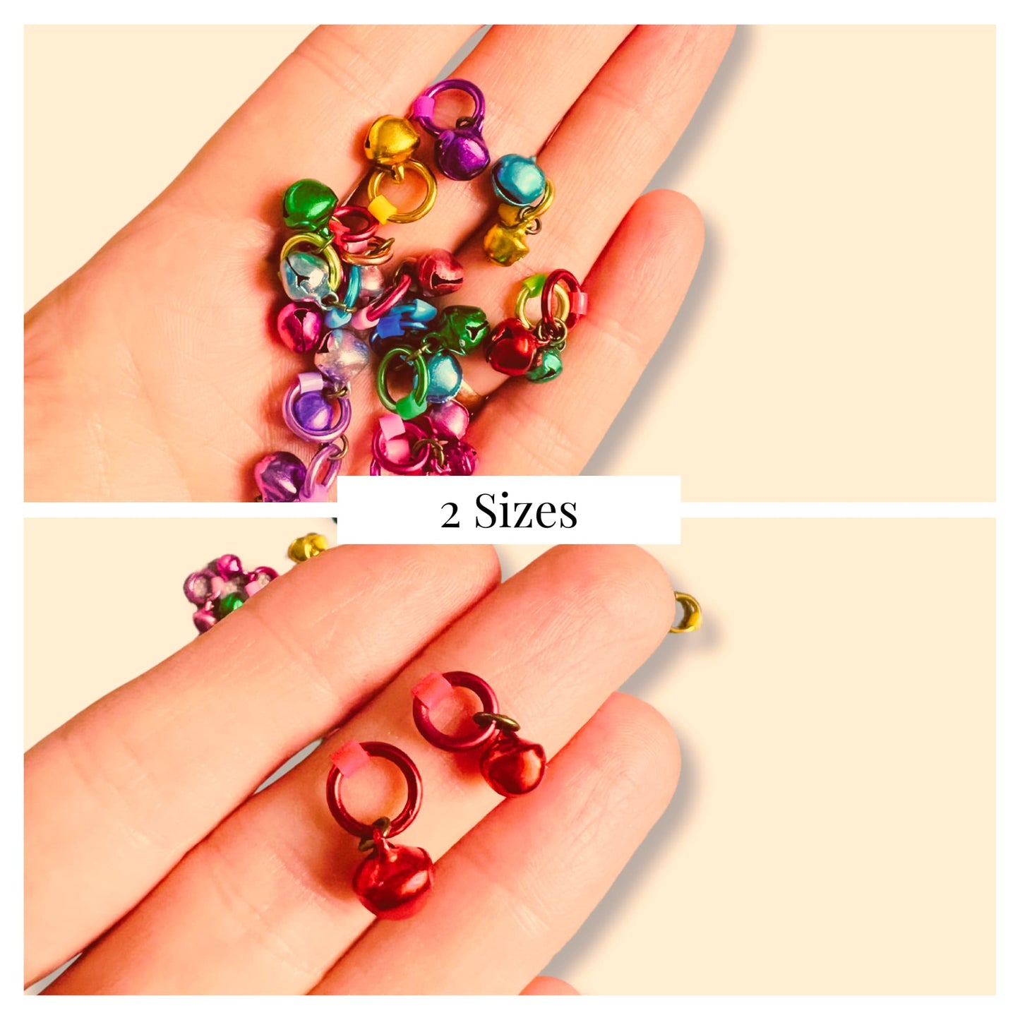 Christmas Knitting Stitch Markers, Rainbow Set - Fairy Bells